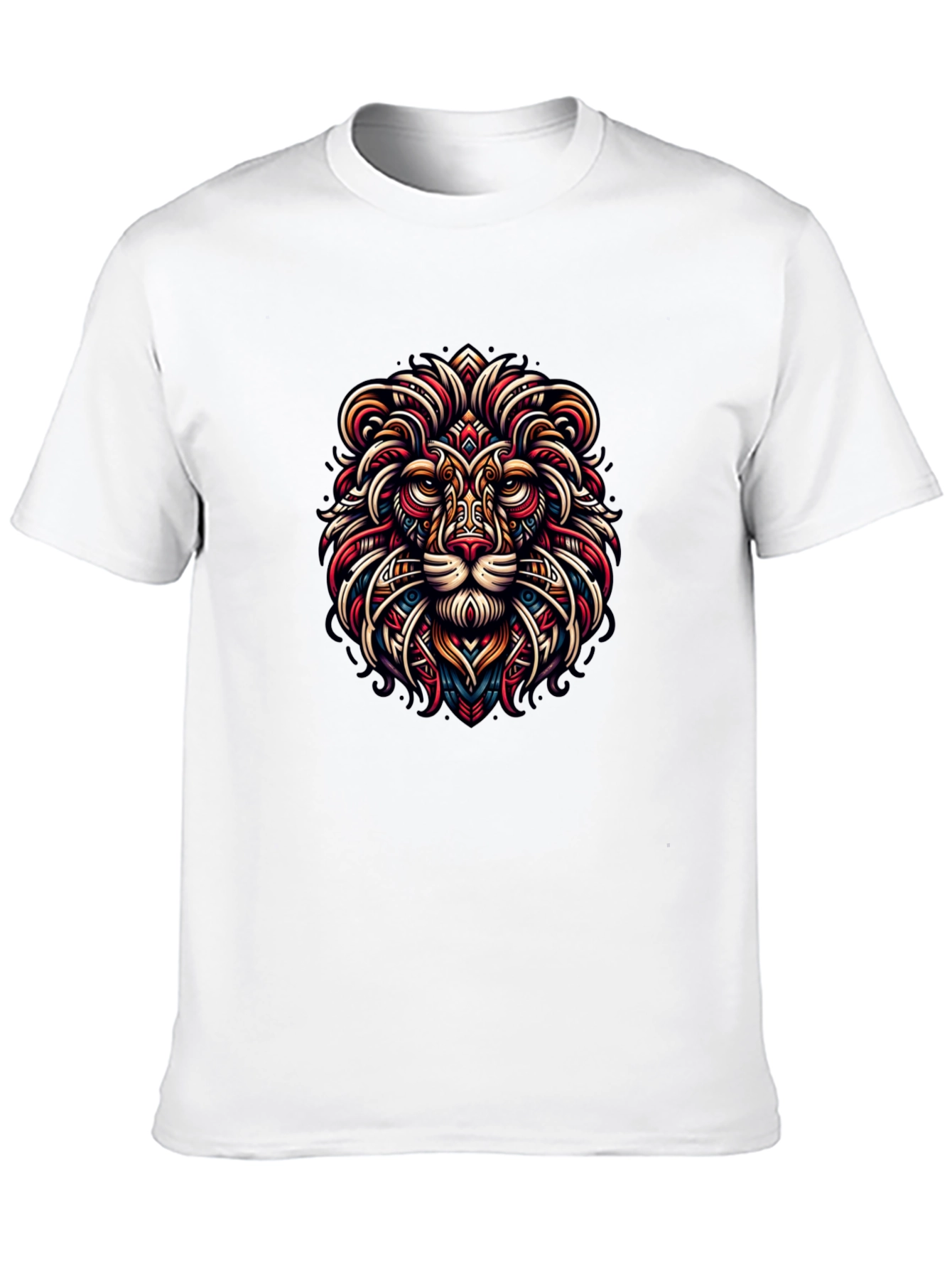 Black Lion Art Graphic Black Tee view 10
