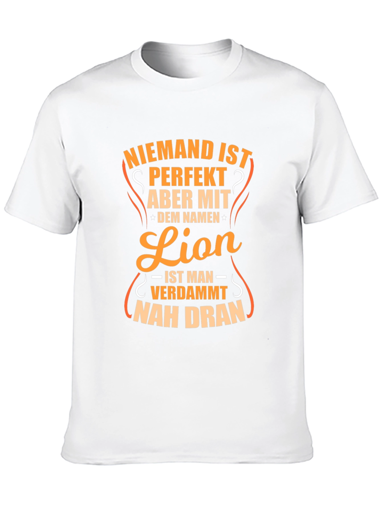 Black Lion Name T-Shirt - Niemand Ist Perfekt Shirt view 10