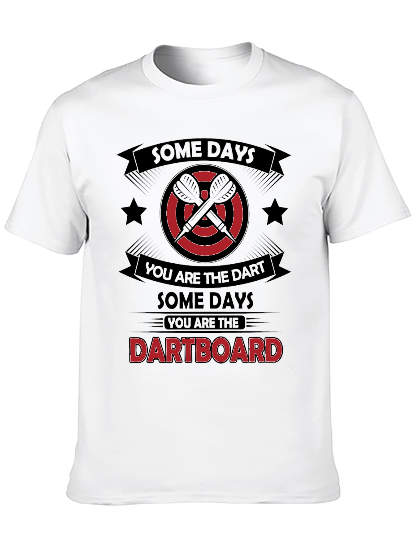 Black Dartboard Humor Graphic T-Shirt view 10