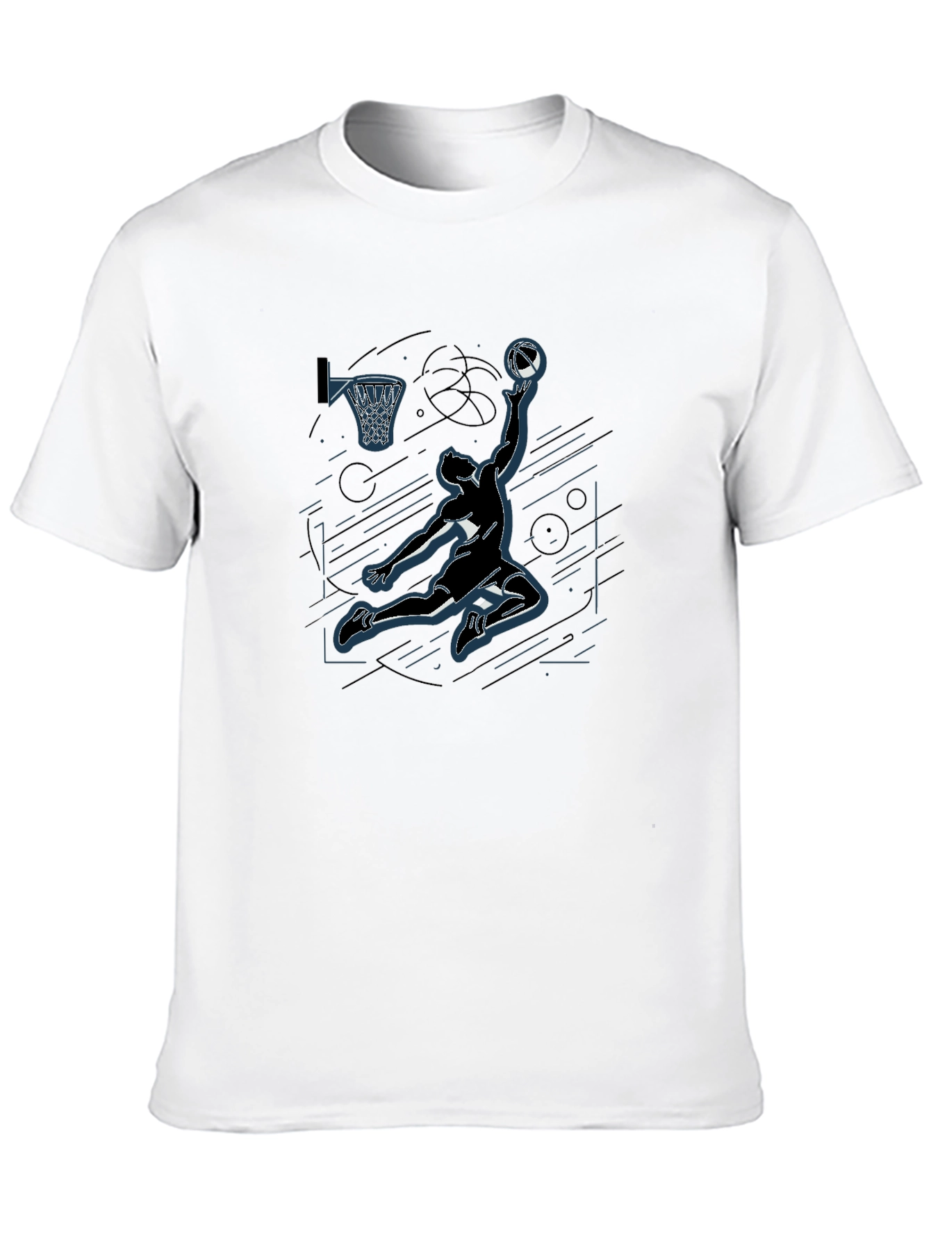 Black Basketball Player Graphic Tee - Black Cotton Casual Shirt view 10