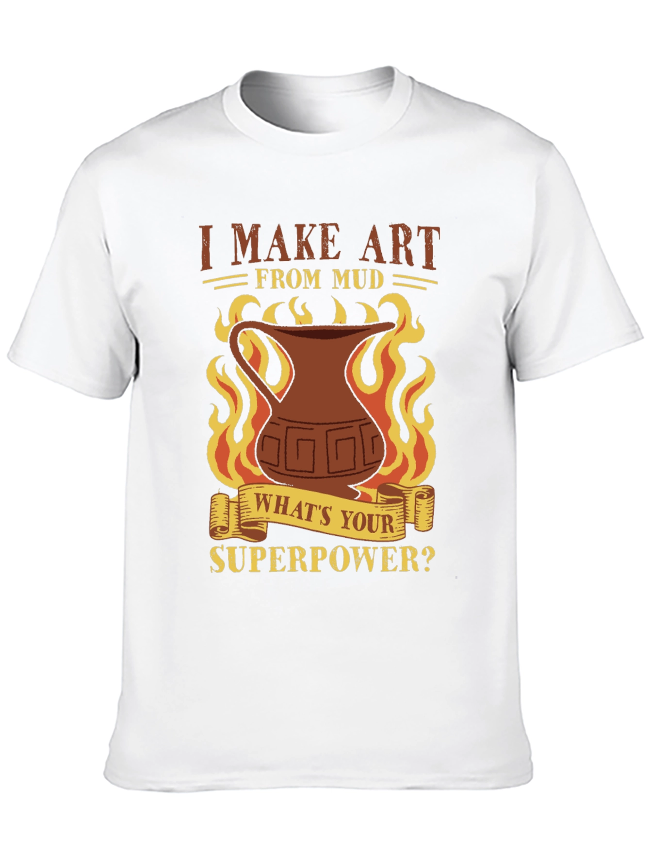 Black I Make Art From Mud T-Shirt - Pottery Lover view 10