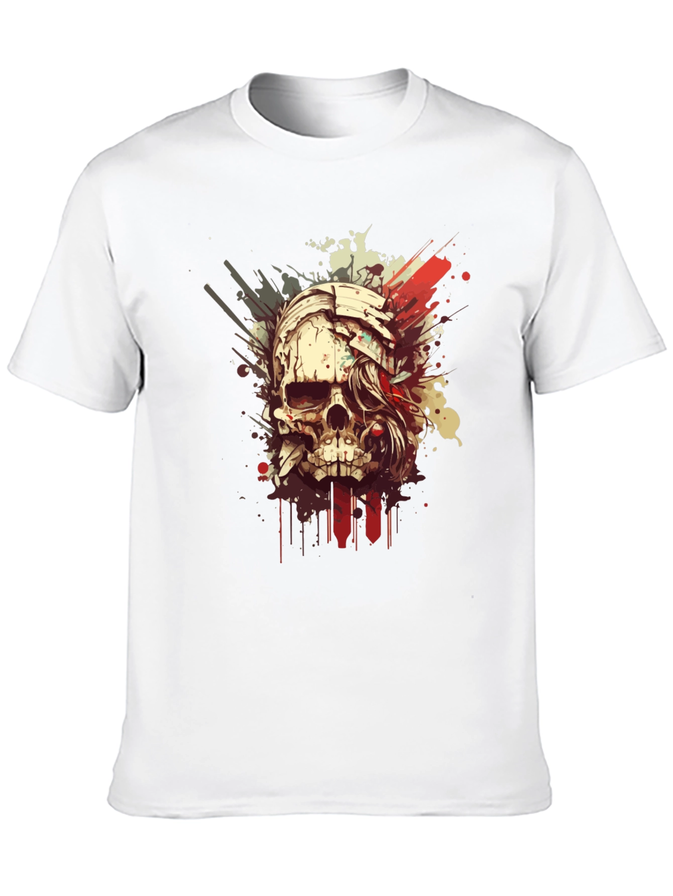 Black Skull Graphic Tee - Men's Black T-Shirt view 10