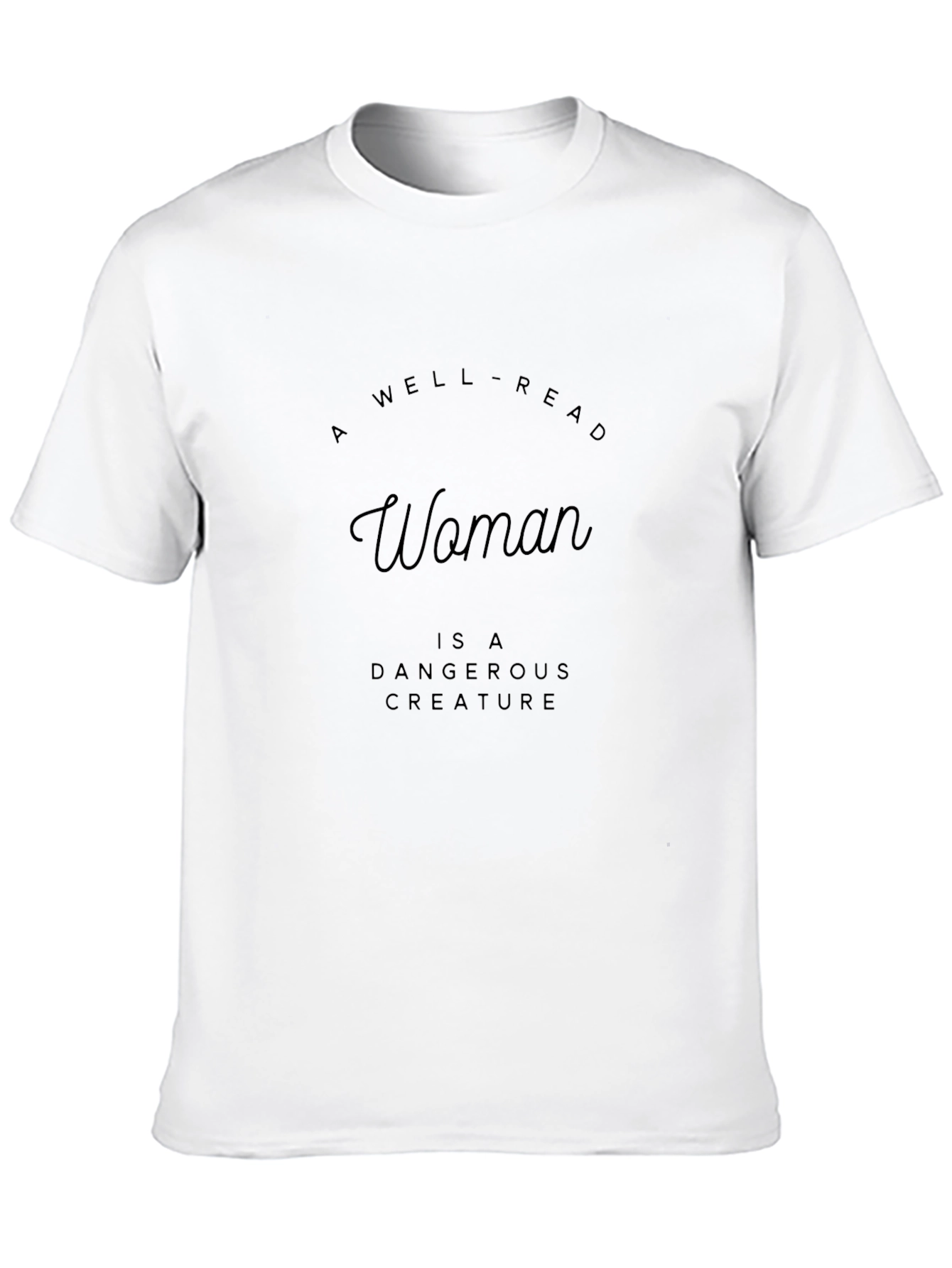 Black Well-Read Woman Graphic Tee - Black view 10