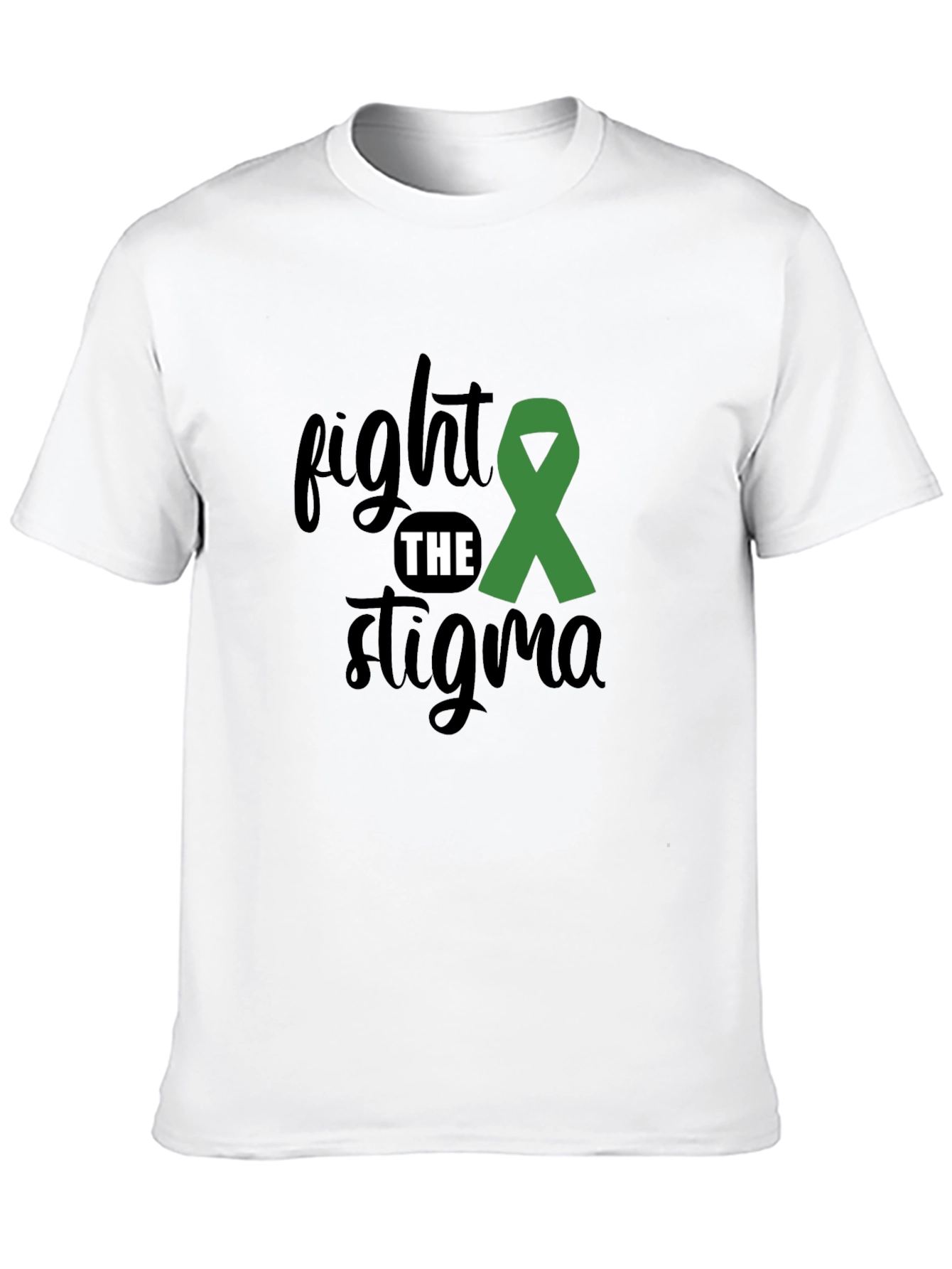 Black Fight the Stigma Awareness T-Shirt view 10