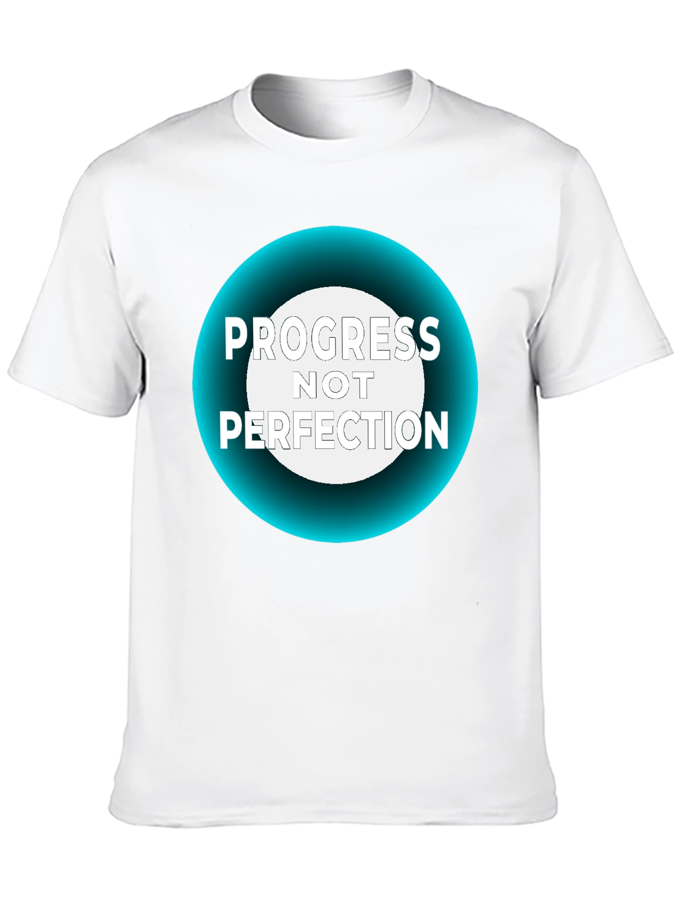 Black Progress Not Perfection Black T-Shirt view 10
