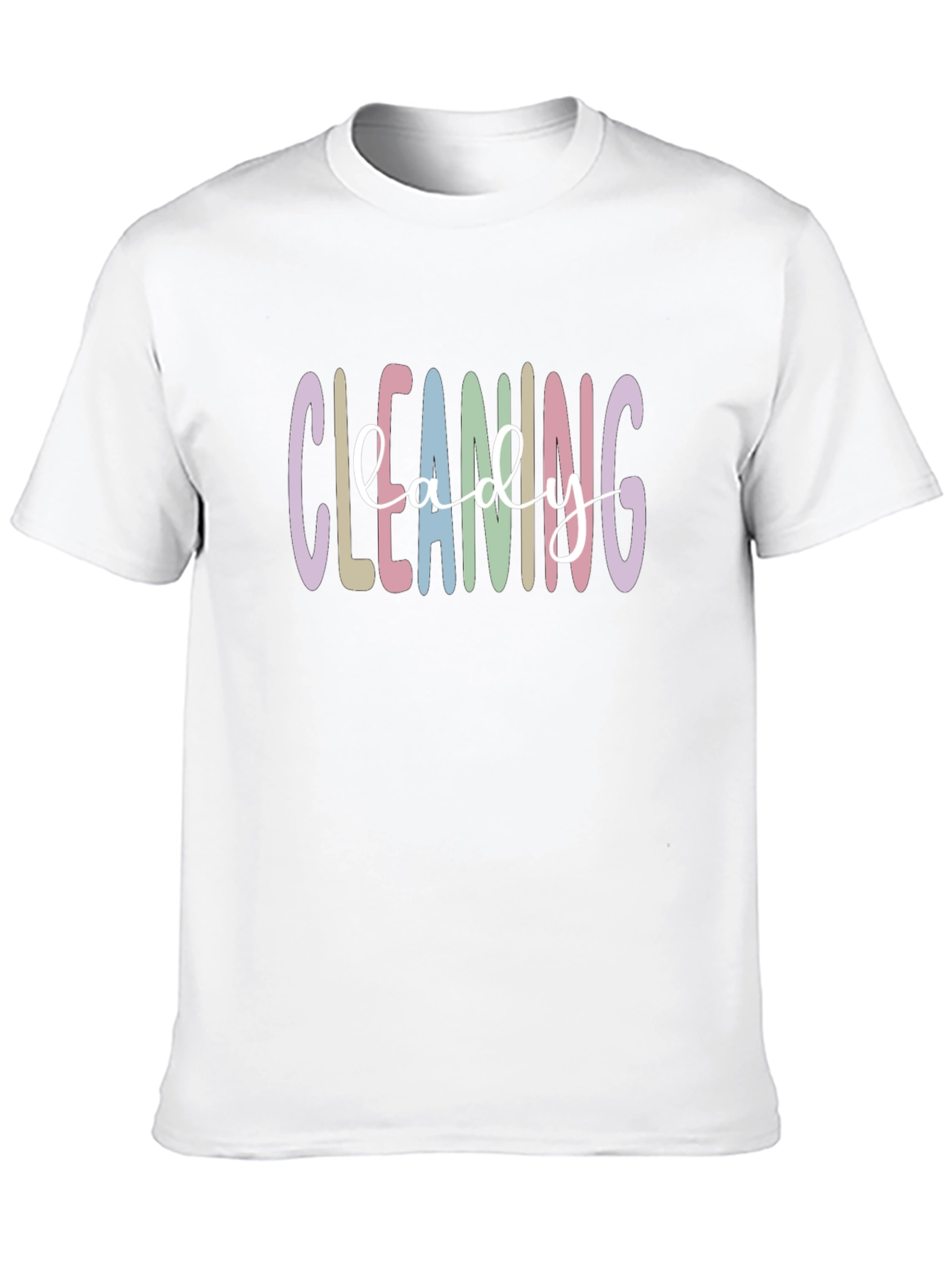 Black Cleaning Lady T-Shirt - Cute Pastel Design view 10