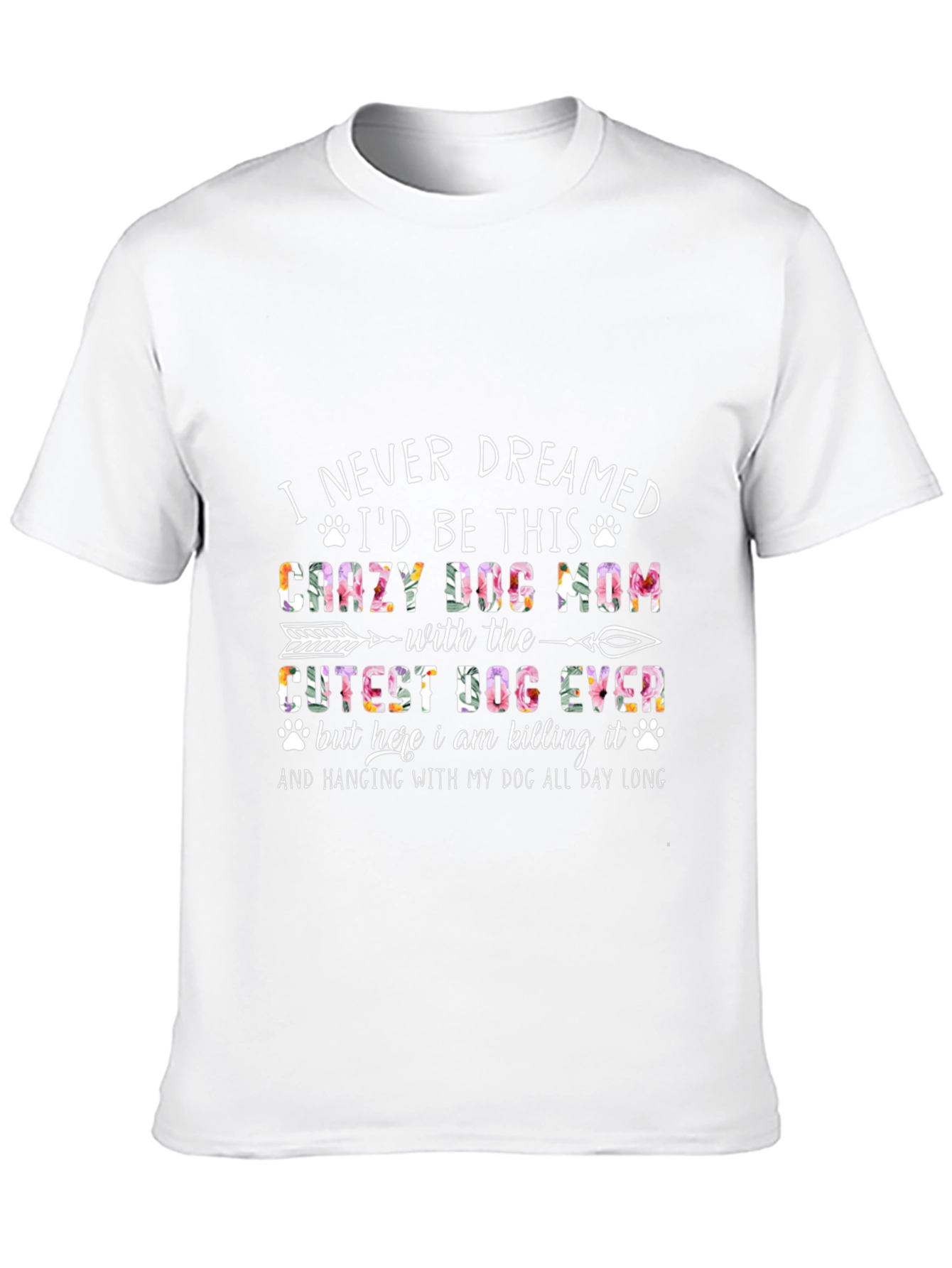 Black Crazy Dog Mom T-Shirt - Cute Pet Lover Apparel view 10