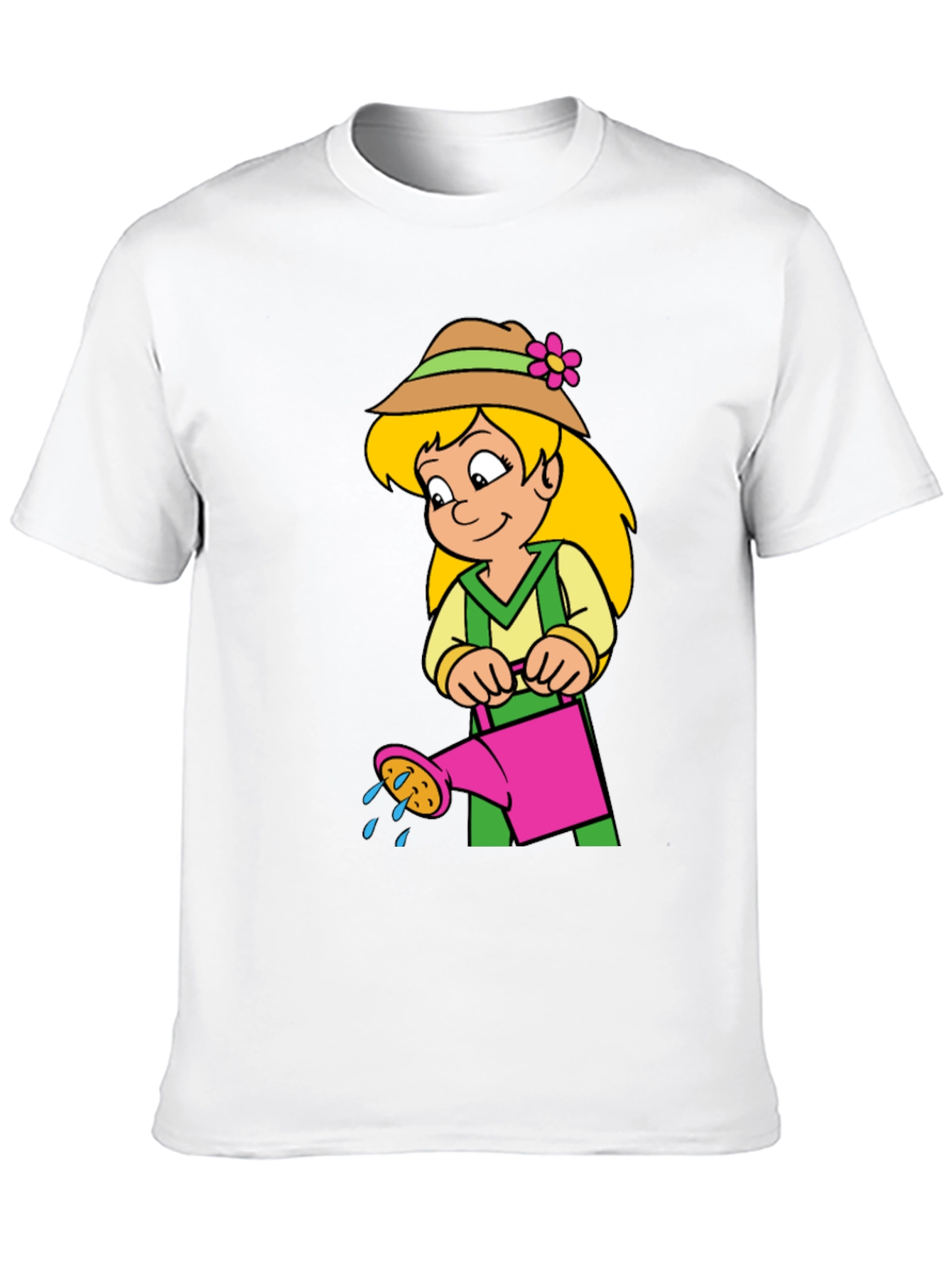 Black Gardener Girl Cartoon T-Shirt view 10