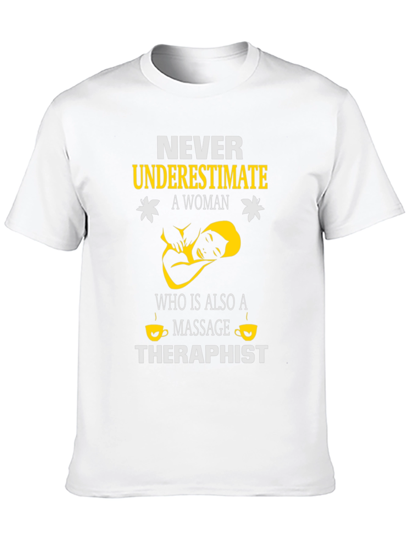 Black Massage Therapist T-Shirt - Never Underestimate A Woman view 10