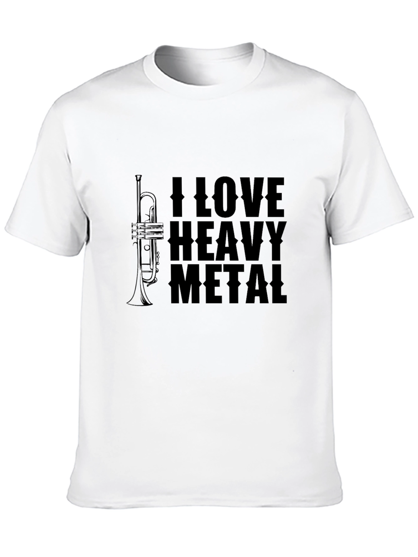 Black I Love Heavy Metal T-Shirt - Black Graphic Tee view 10