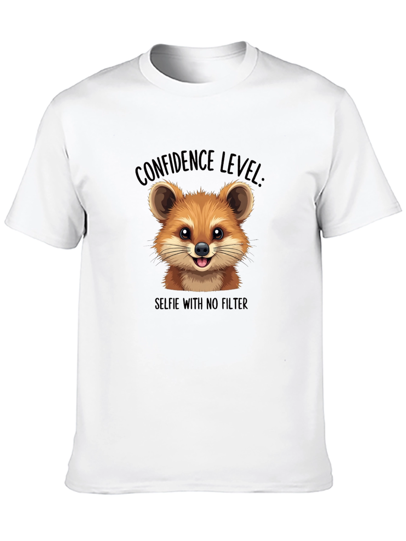 Black Confidence Level Selfie No Filter Black T-Shirt view 10