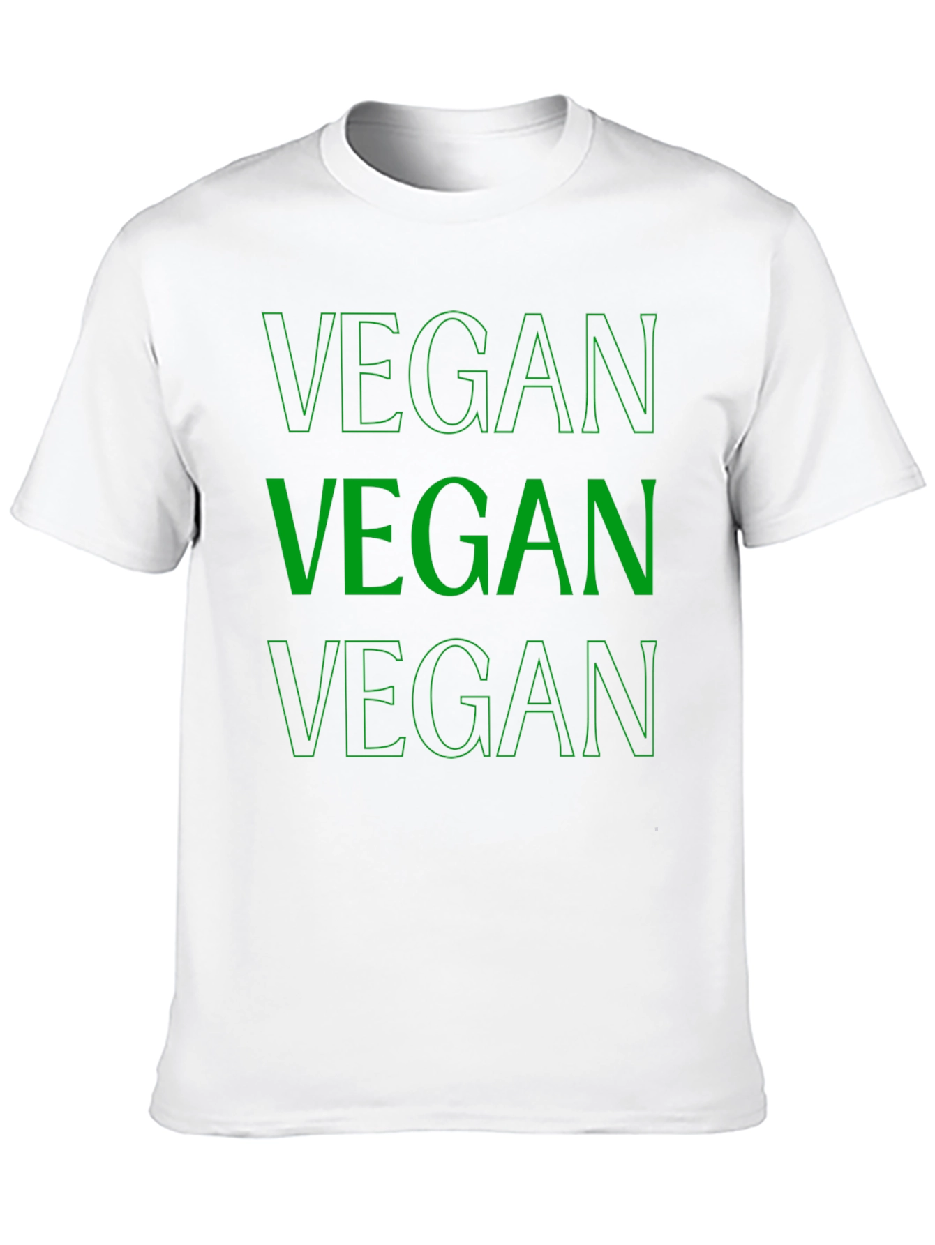 Black Vegan T-Shirt - Bold Green Lettering view 10