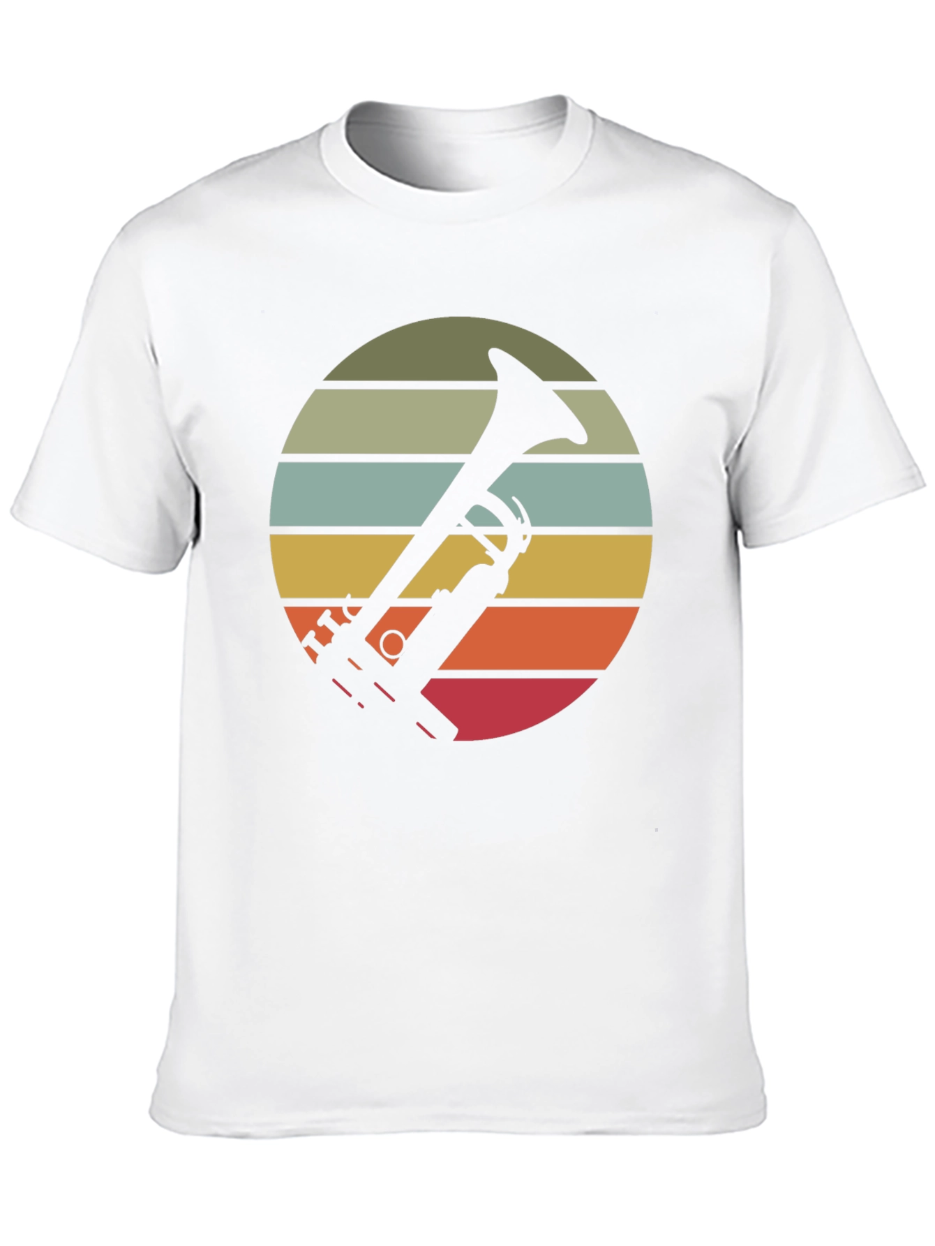 Black Vintage Trumpet Sunset Graphic Tee view 10