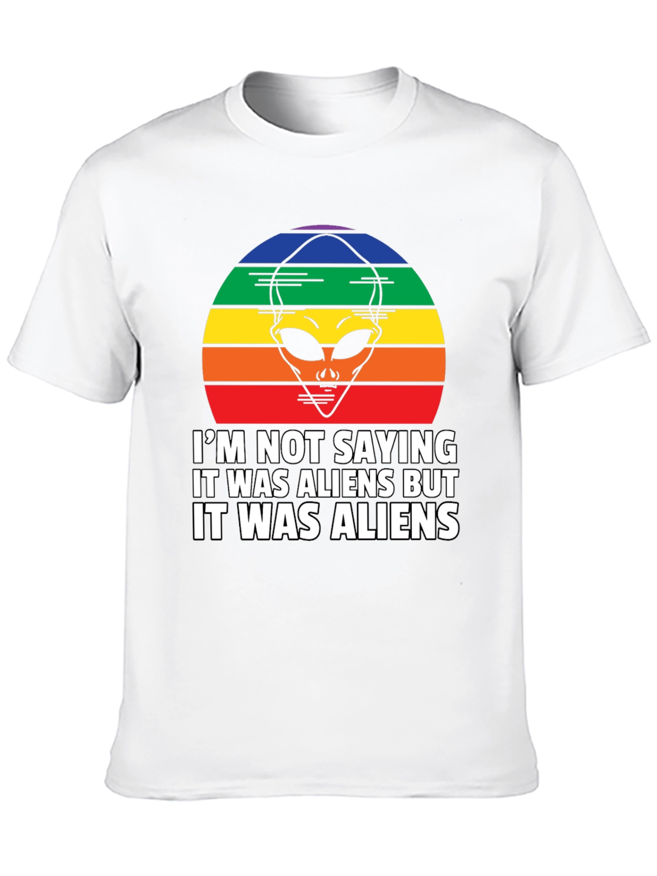 Black Retro Alien Graphic T-Shirt: I'm Not Saying... But Aliens! view 10