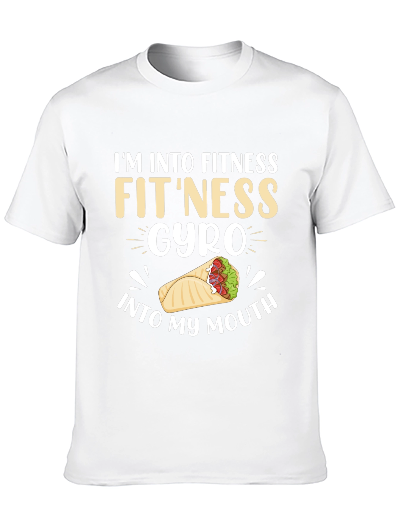 Black Fitness Gyro T-Shirt - Funny Foodie Tee view 10