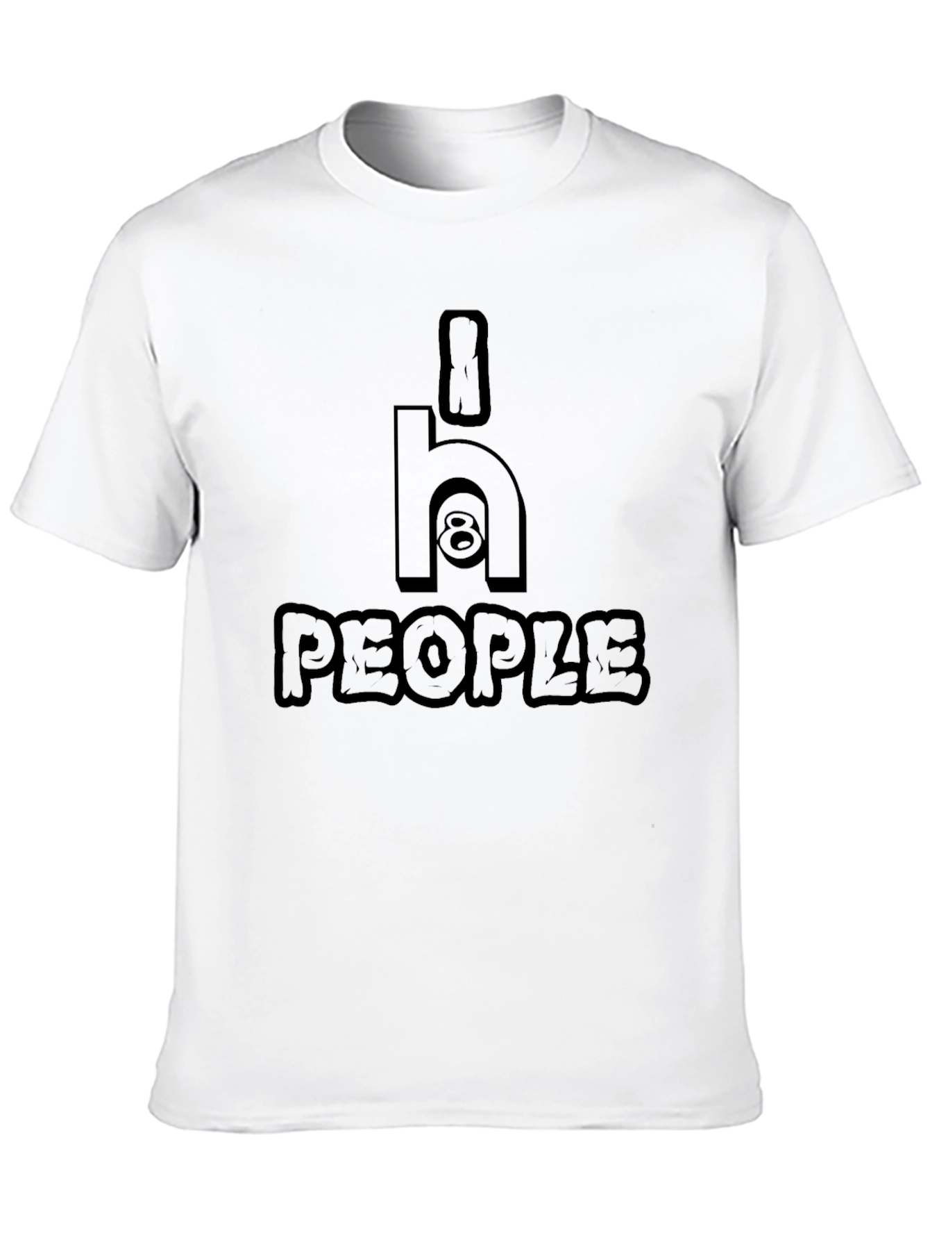 Black i8 H People Graphic T-Shirt view 10