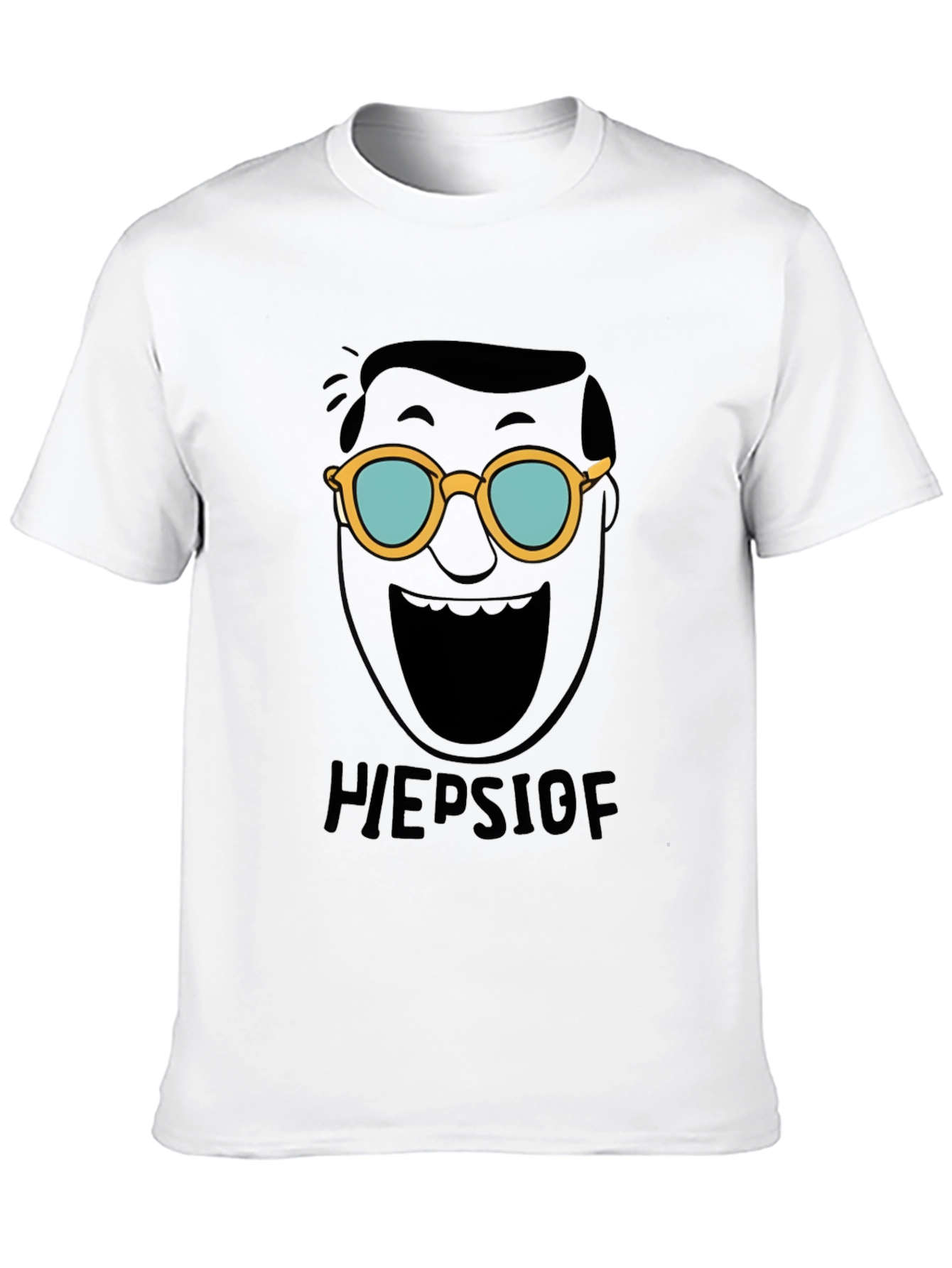Black Heepslof Tee: Bold Graphic Print Black T-Shirt view 10