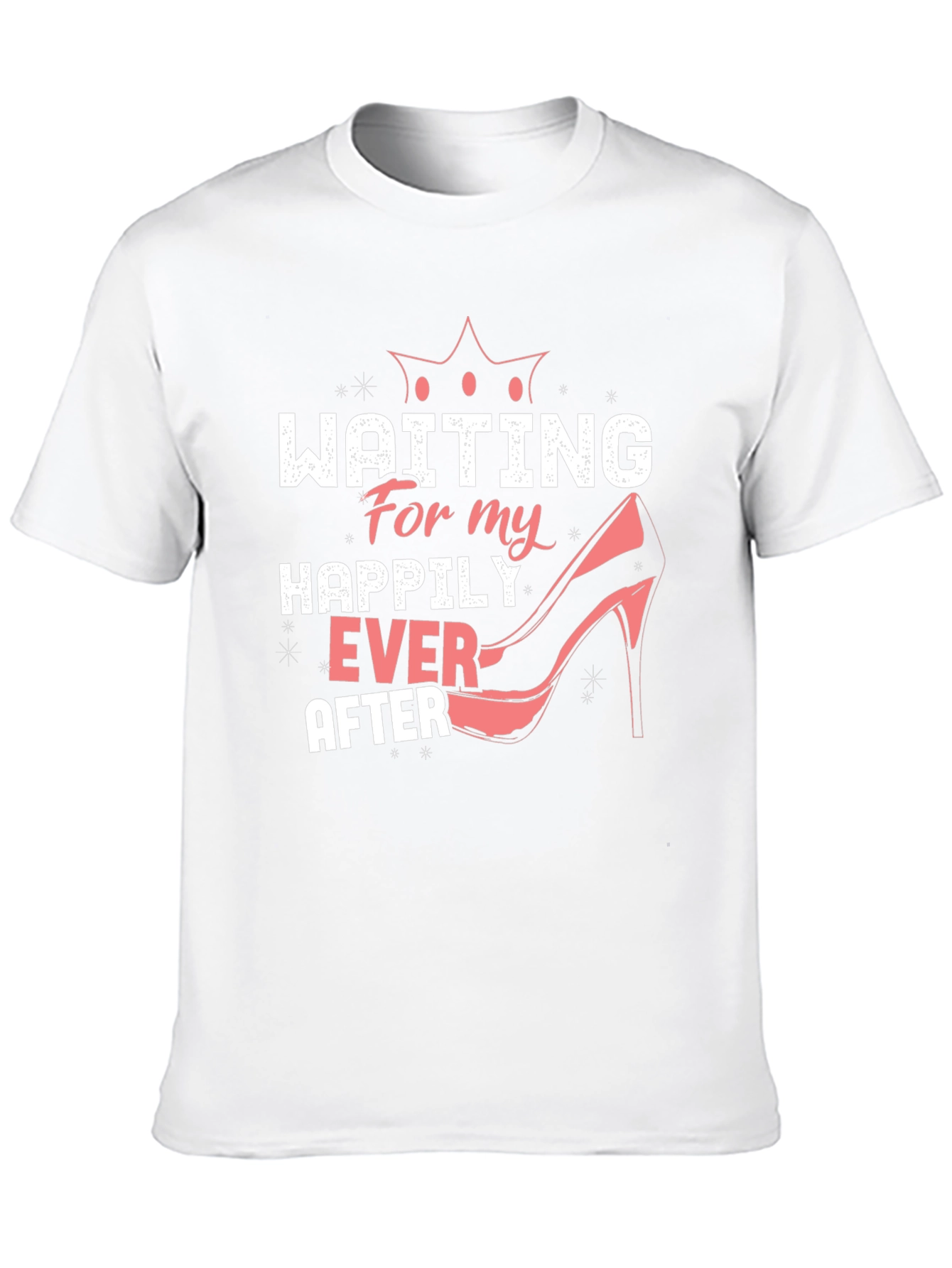 Black Waiting For My Happily Ever After T-Shirt view 10