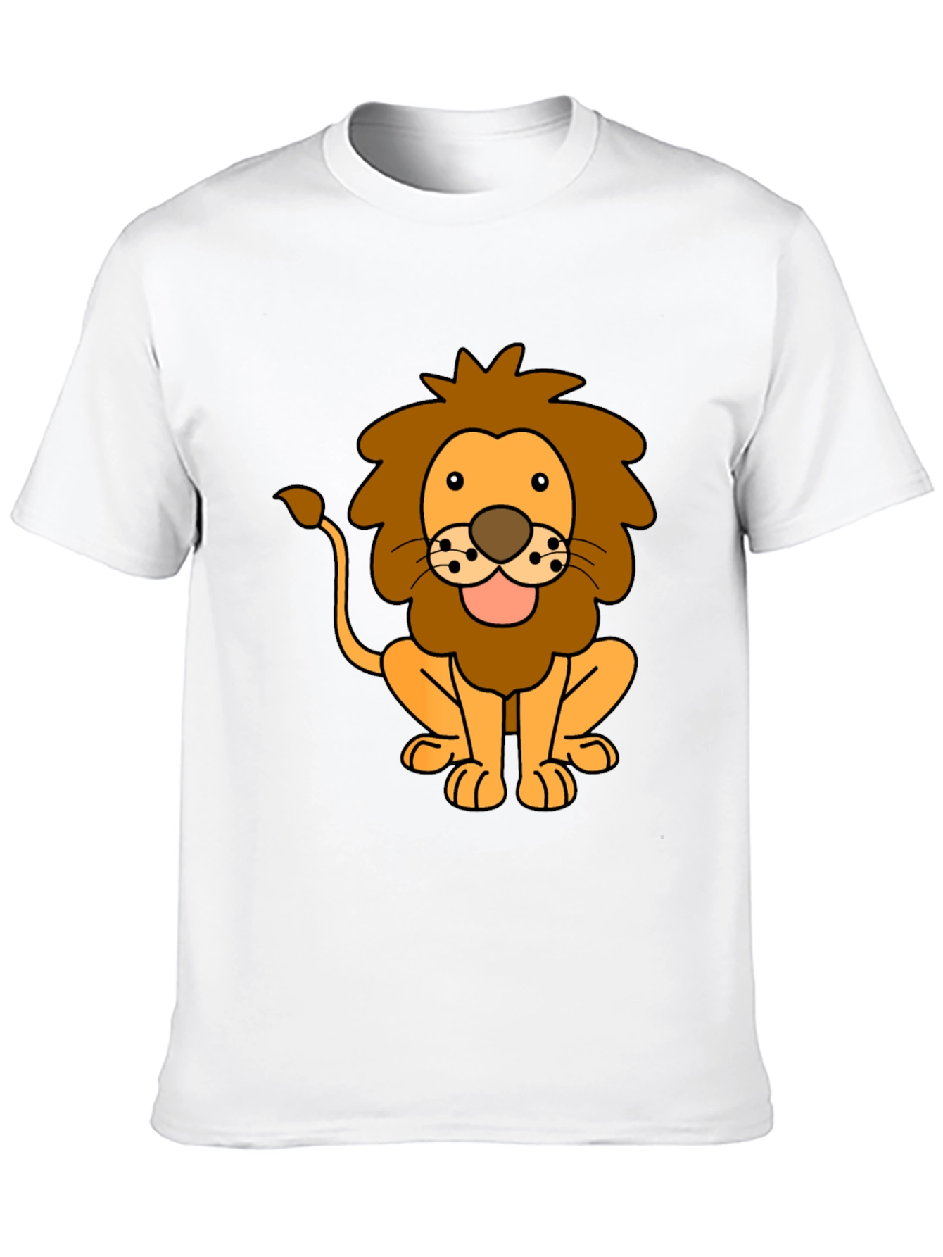 Black Lion Cartoon Black T-Shirt view 10