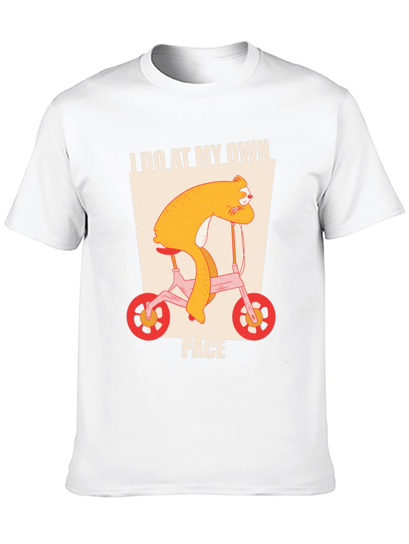 Black Sloth Biking T-Shirt - I Do At My Own Pace Tee view 10