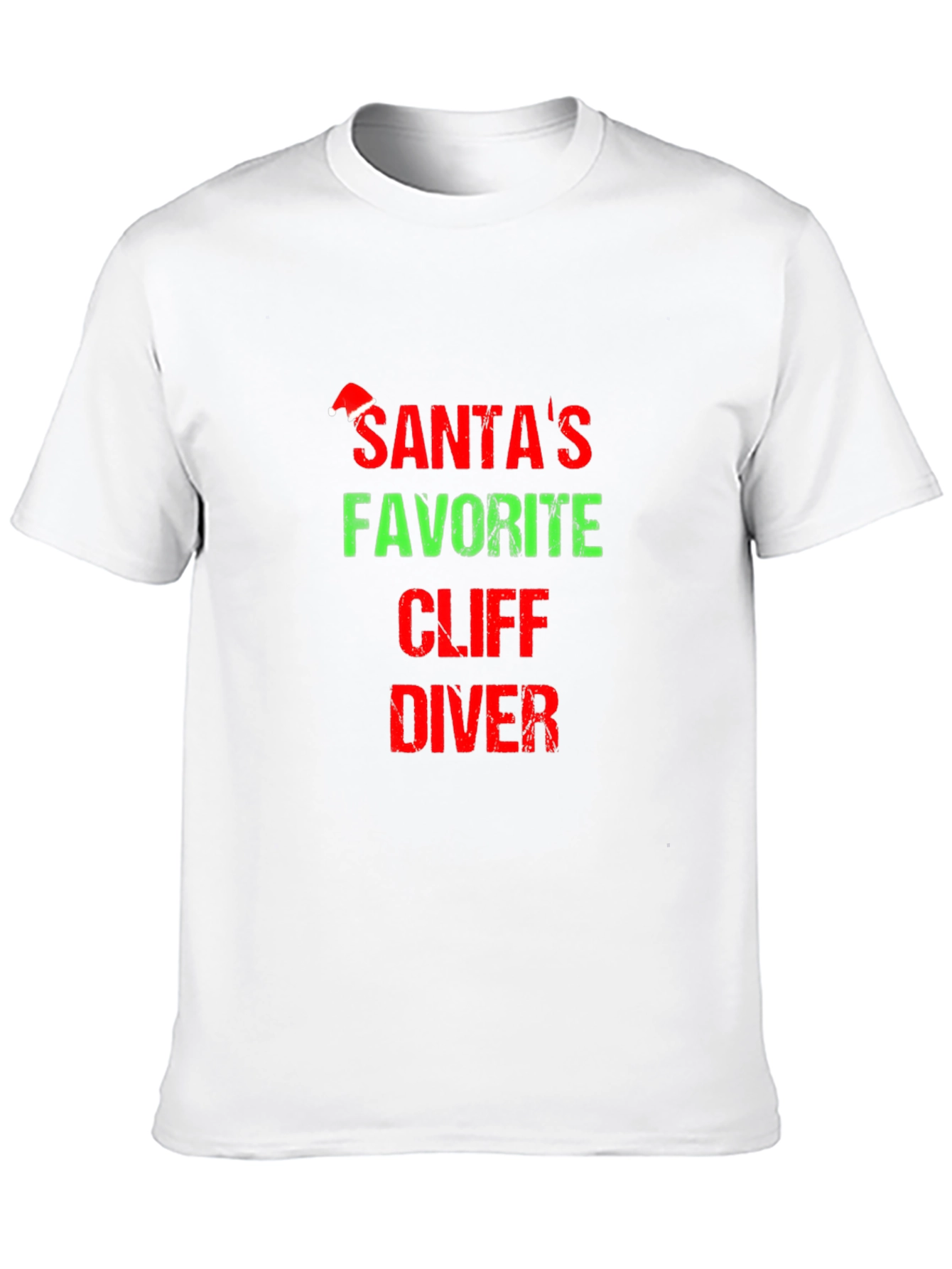 Black Santa's Favorite Cliff Diver T-Shirt Holiday Tee view 10