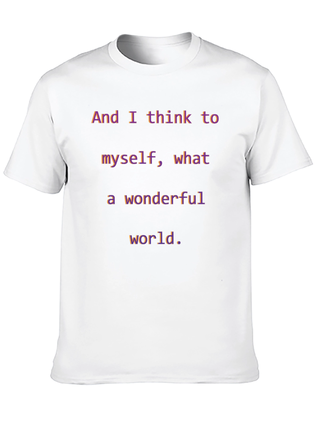 Black Wonderful World T-Shirt - Inspirational Graphic Tee view 10