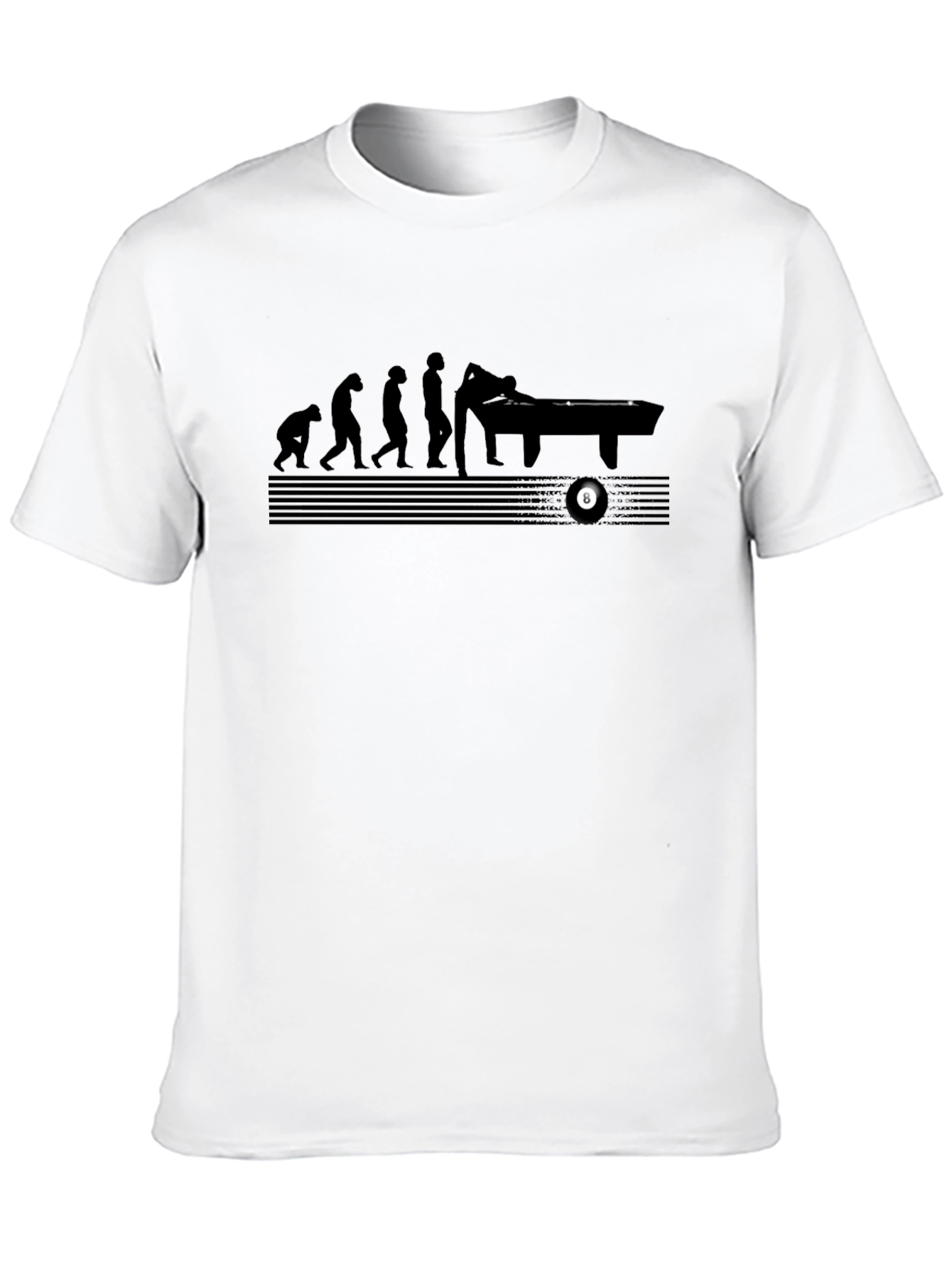 Black Pool Evolution T-Shirt - 8 Ball Graphic Tee view 10