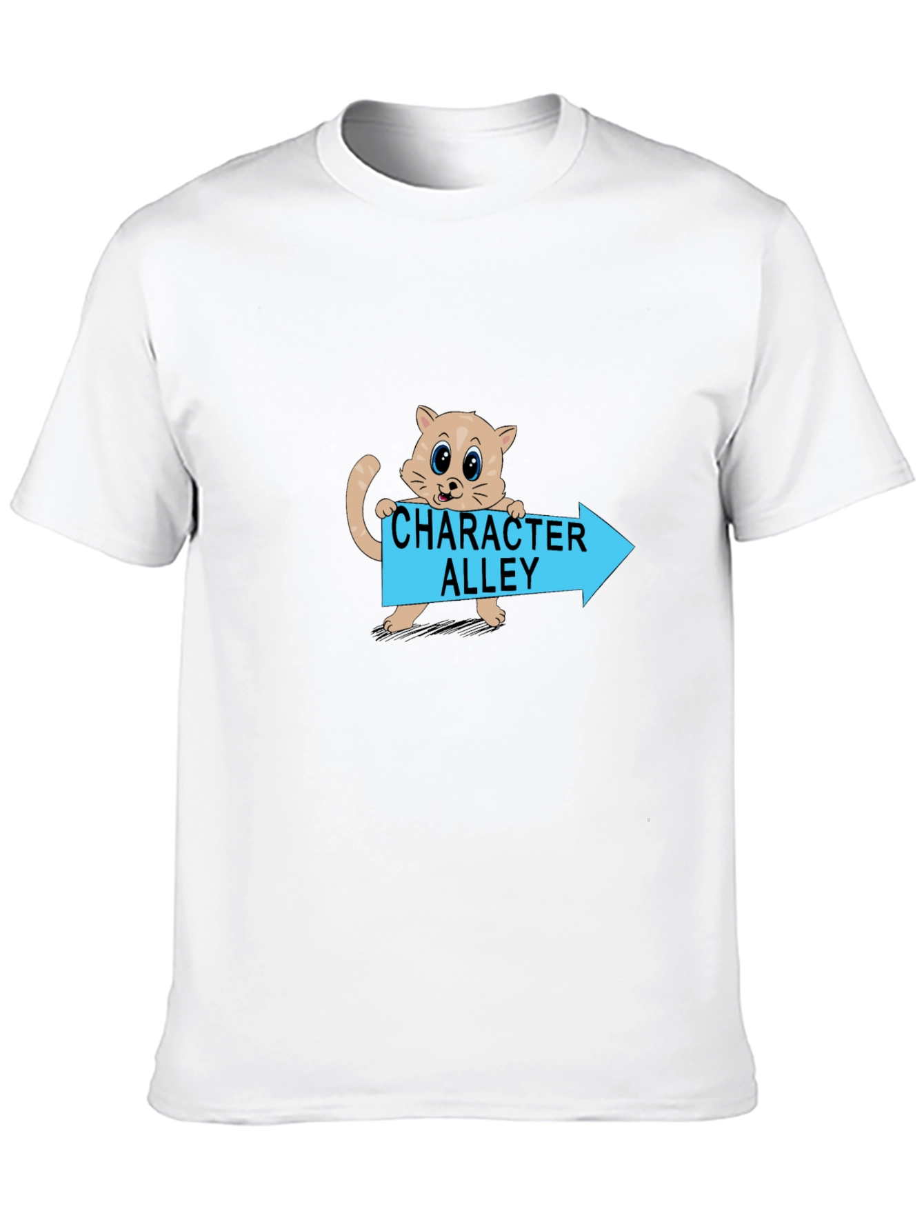 Black Character Alley Cat T-Shirt - Funny Cartoon Tee view 10