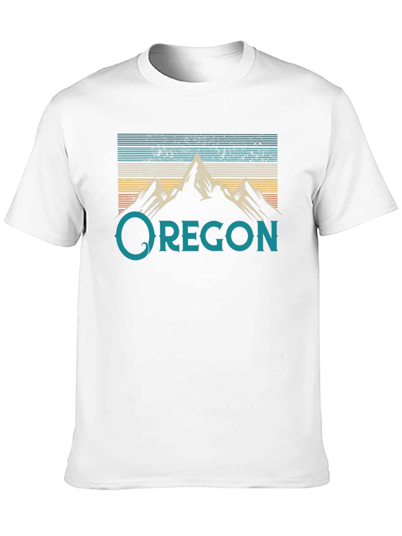 Black Oregon Mountain Graphic Tee - Retro Style view 10