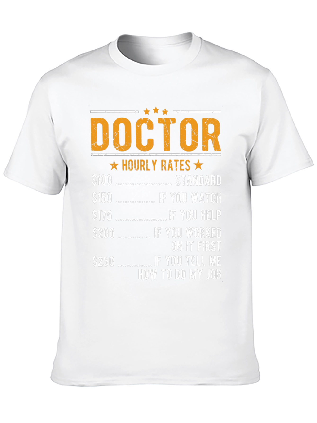 Black Doctor Hourly Rates Funny T-Shirt view 10