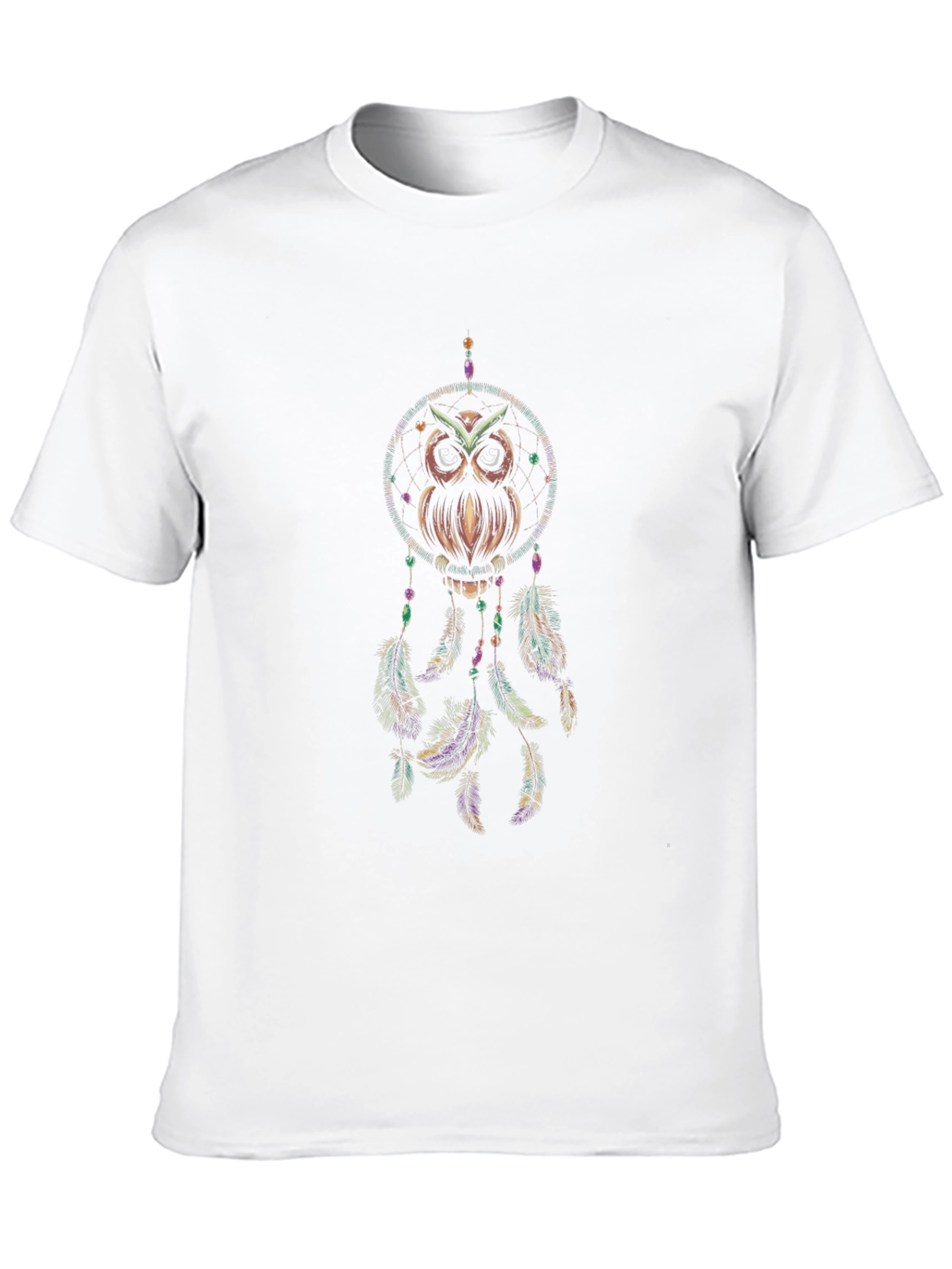 Black Owl Dreamcatcher Graphic T-Shirt - Black view 10