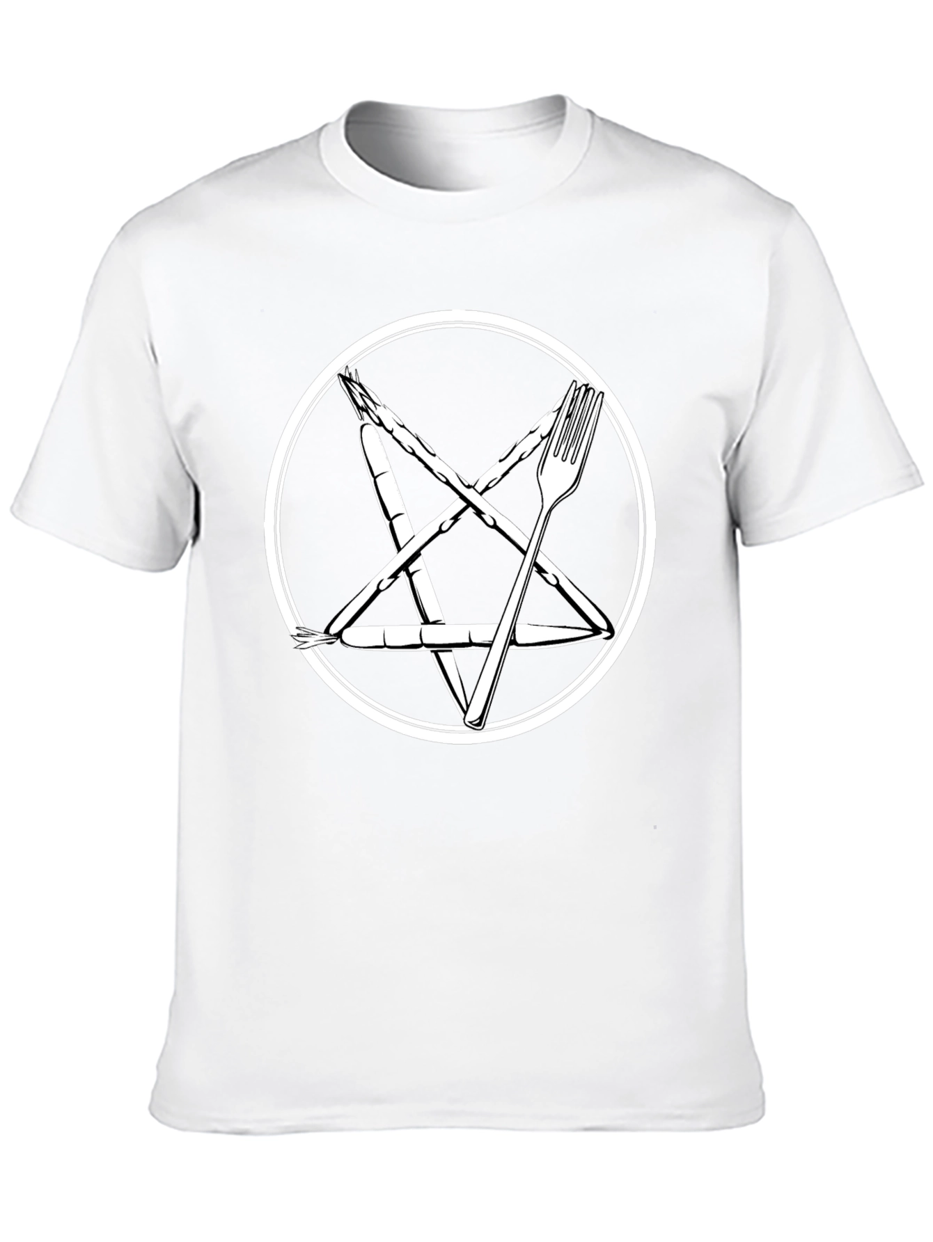 Black Culinary Pentagram T-Shirt - Black view 10