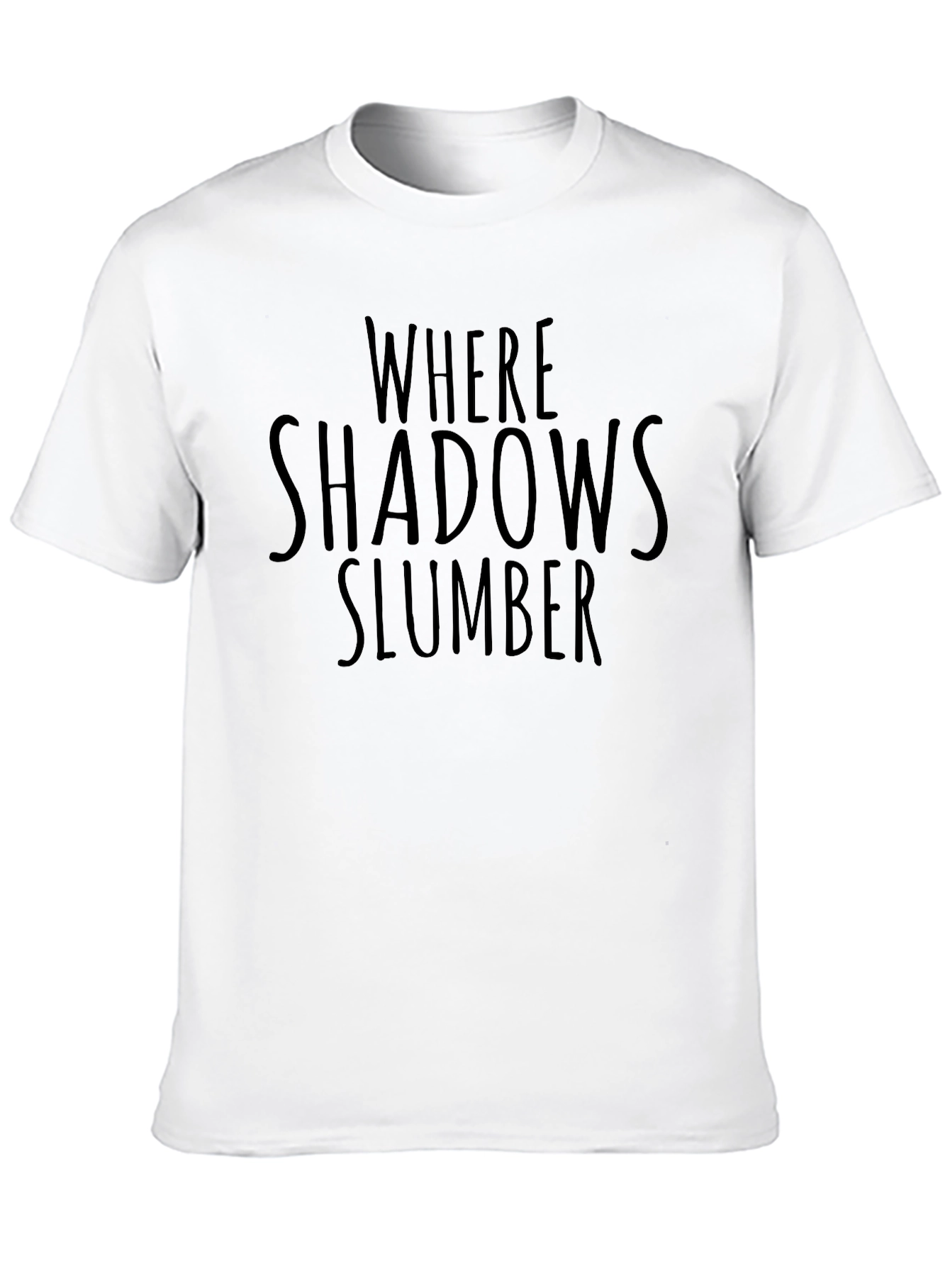 Black Where Shadows Slumber Graphic Tee view 10
