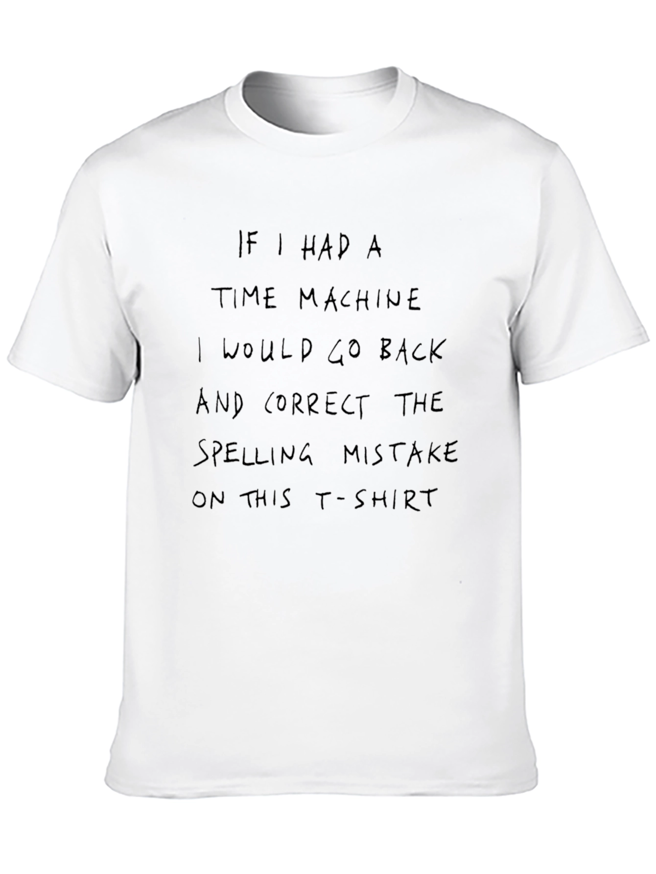Black Humorous Time Travel T-Shirt - Spelling Mistake view 10