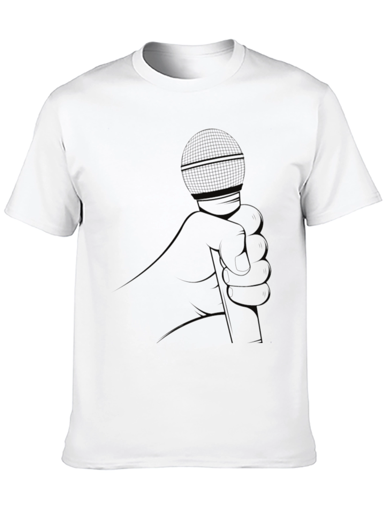 Black Black Microphone Graphic Tee - Stylish Menswear view 10