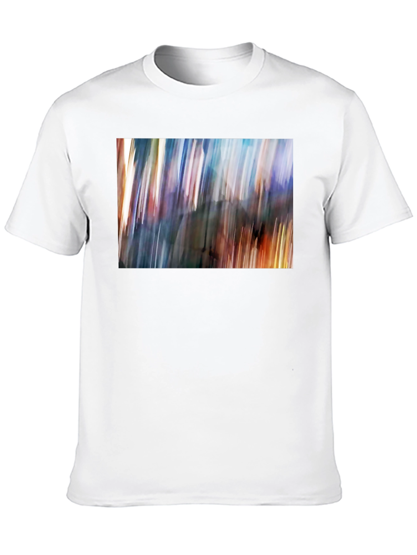 Black Abstract Blur Art Print Black T-Shirt view 10
