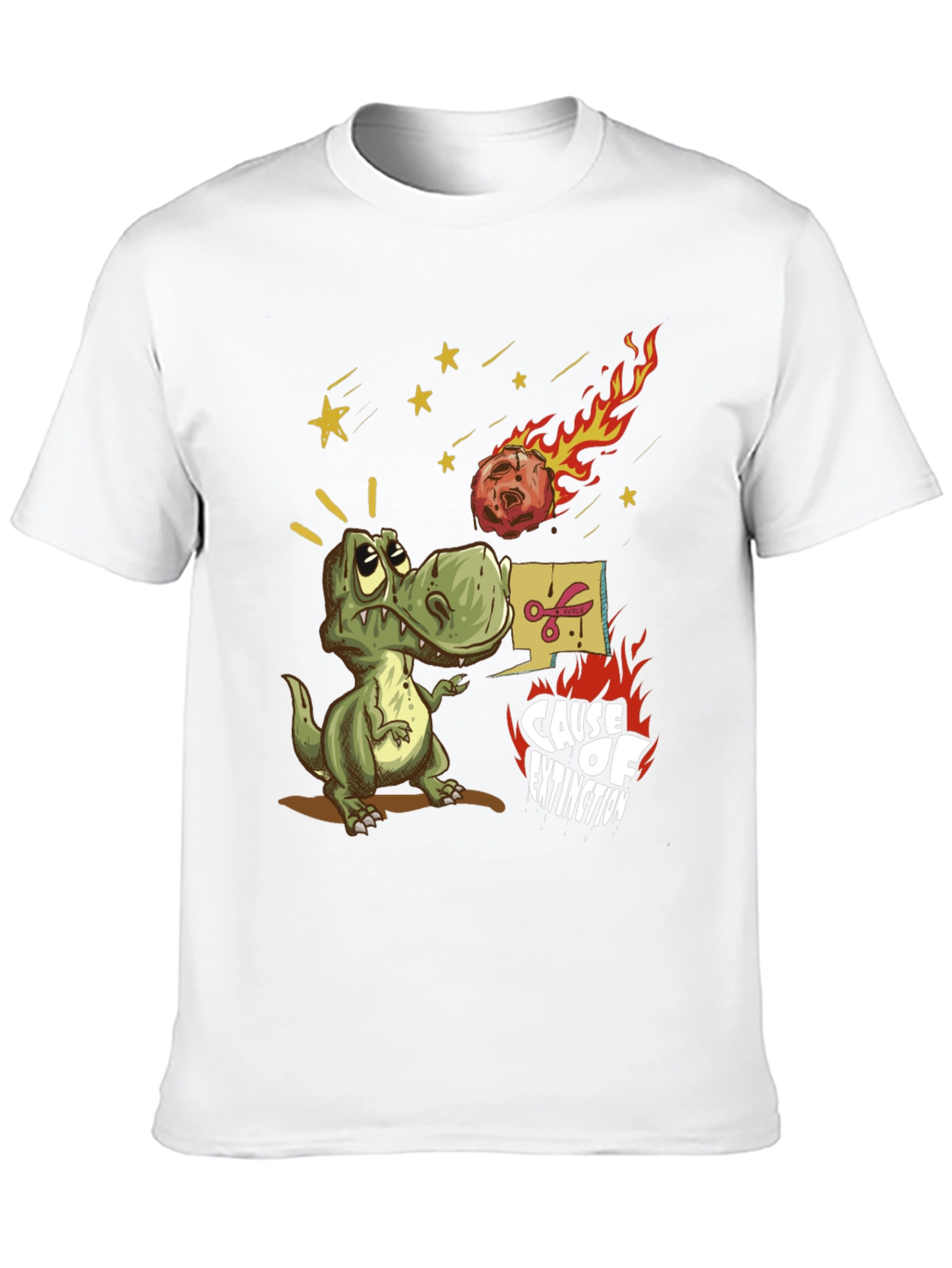 Black Dinosaur Extinction Graphic T-Shirt view 10