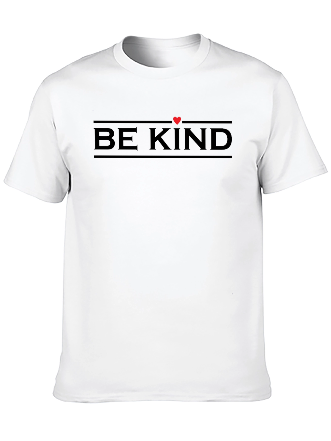 Black Be Kind T-Shirt - Soft Cotton Crew Neck Tee view 10