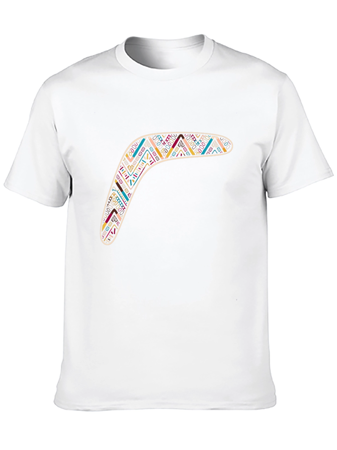 Black Boomerang Graphic Tee - Stylish Tribal Design view 10
