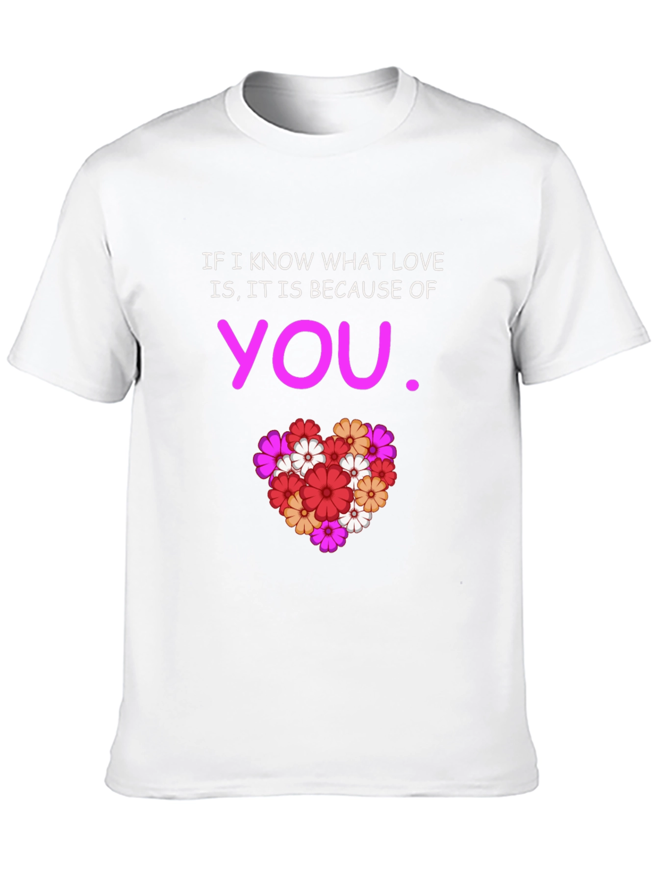 Black Love is You T-Shirt - Floral Heart Graphic Tee view 10