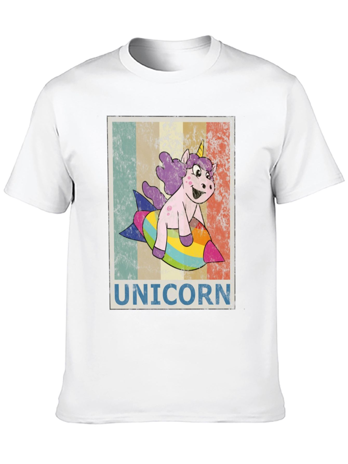 Black Unicorn Rocket Ride Graphic Tee - Fun & Unique! view 10