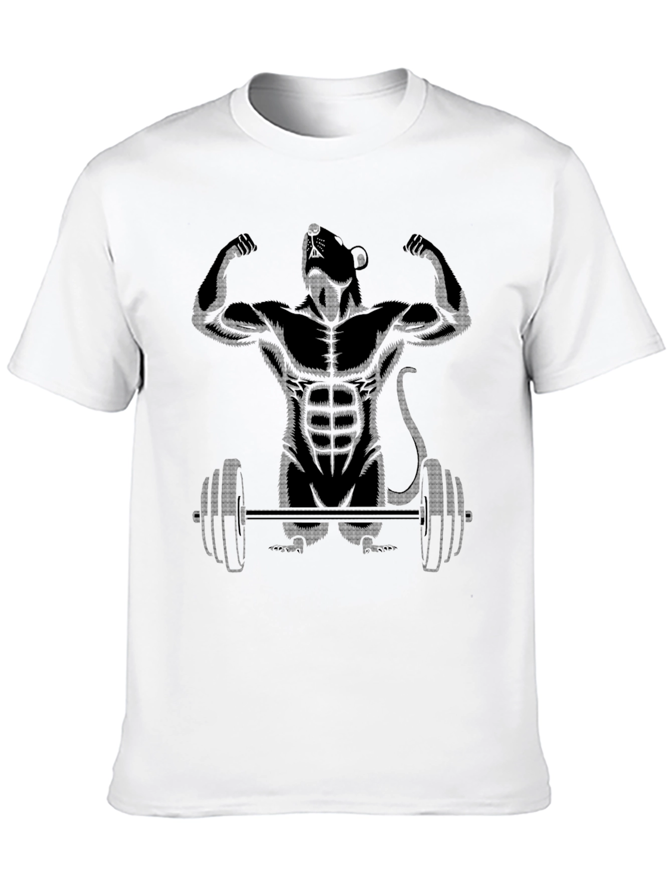 Black Rat Bodybuilding Black T-Shirt Gym Humor view 10