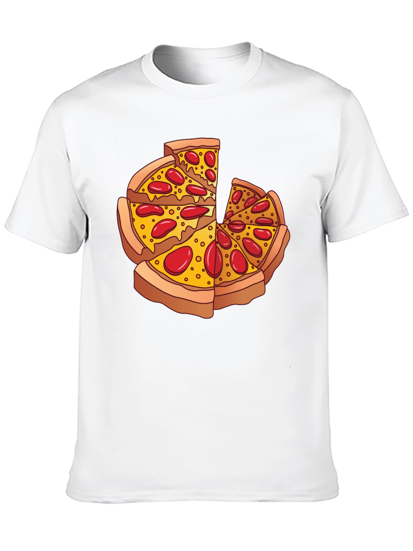 Black Pizza Slice Graphic Black T-Shirt view 10