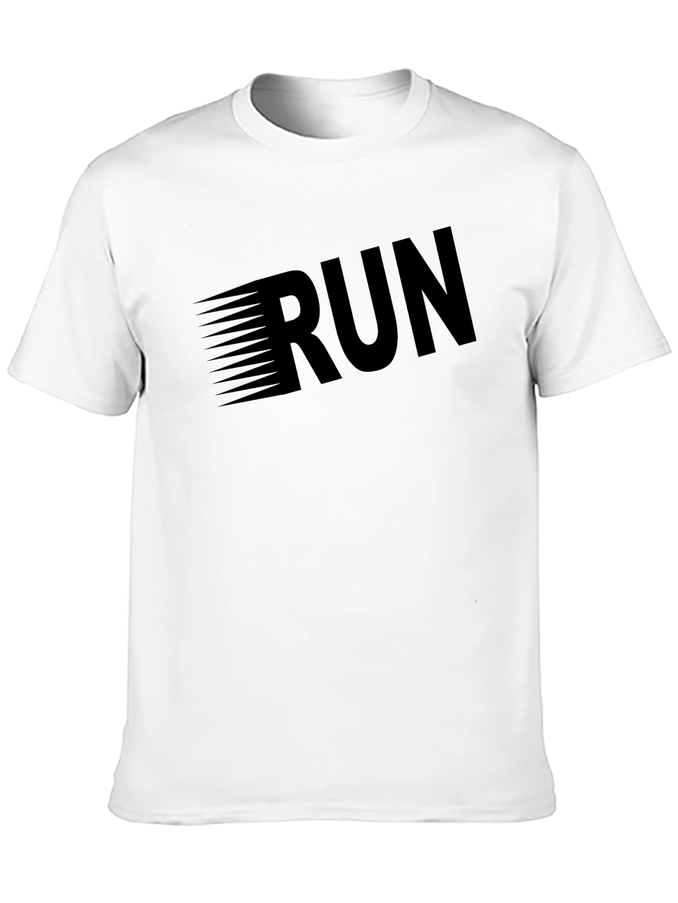 Black Men's Black 'RUN' Graphic T-Shirt view 10