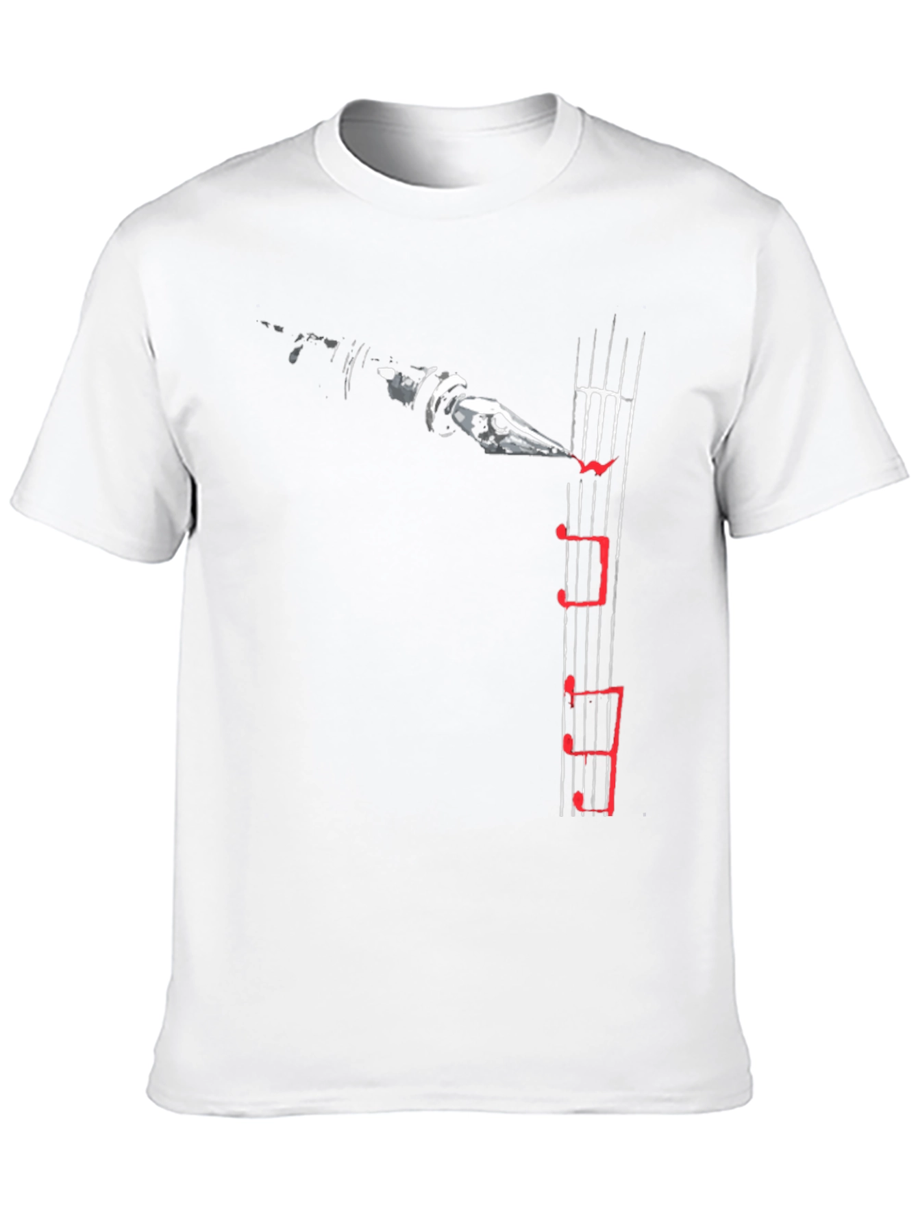 Black Musical Clarinet T-Shirt - Black, Music Lover's Tee view 10