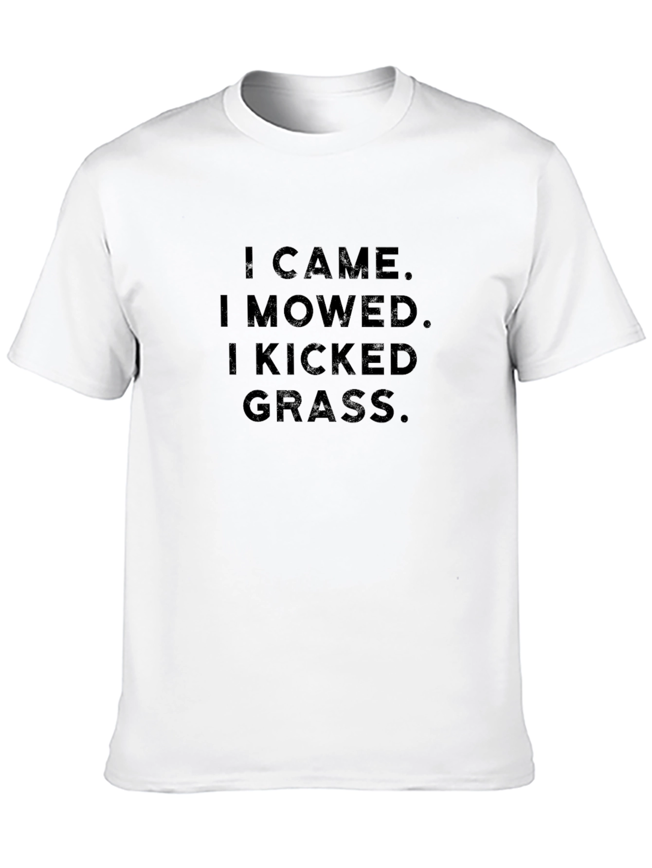 Black I Came. I Mowed. I Kicked Grass. Black Graphic T-Shirt view 10