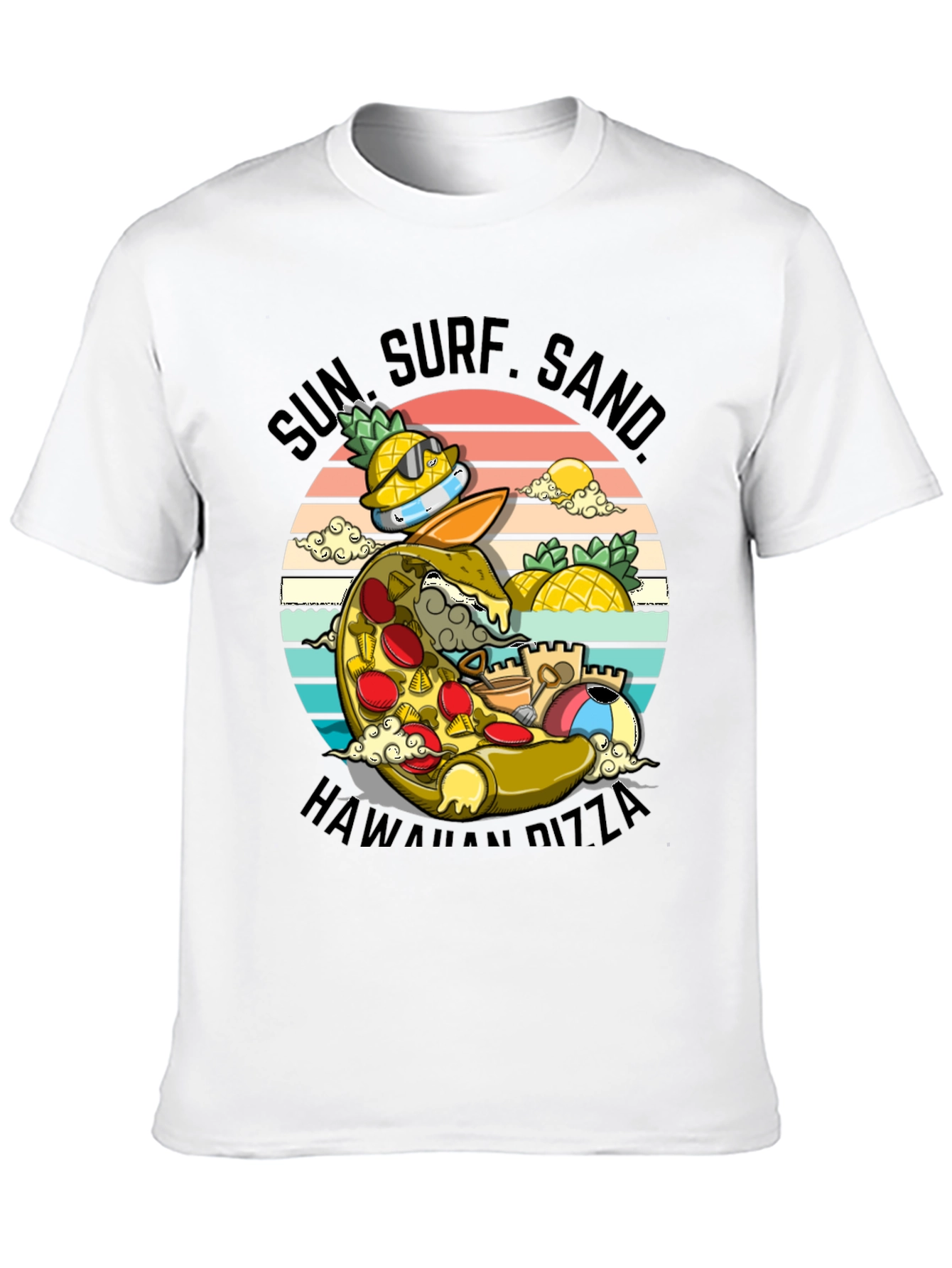 Sun Surf Sand Hawaiian Pizza T-Shirt - 10