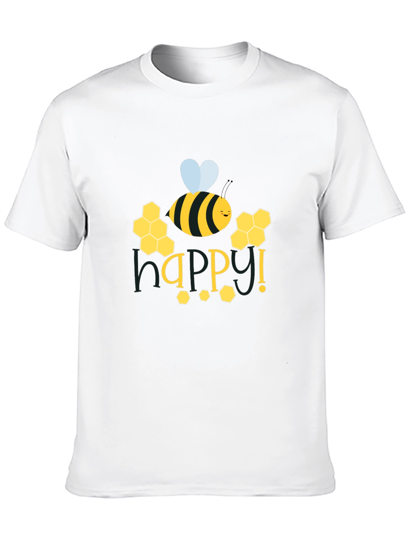 Black Happy Bee Graphic Tee - Black view 10