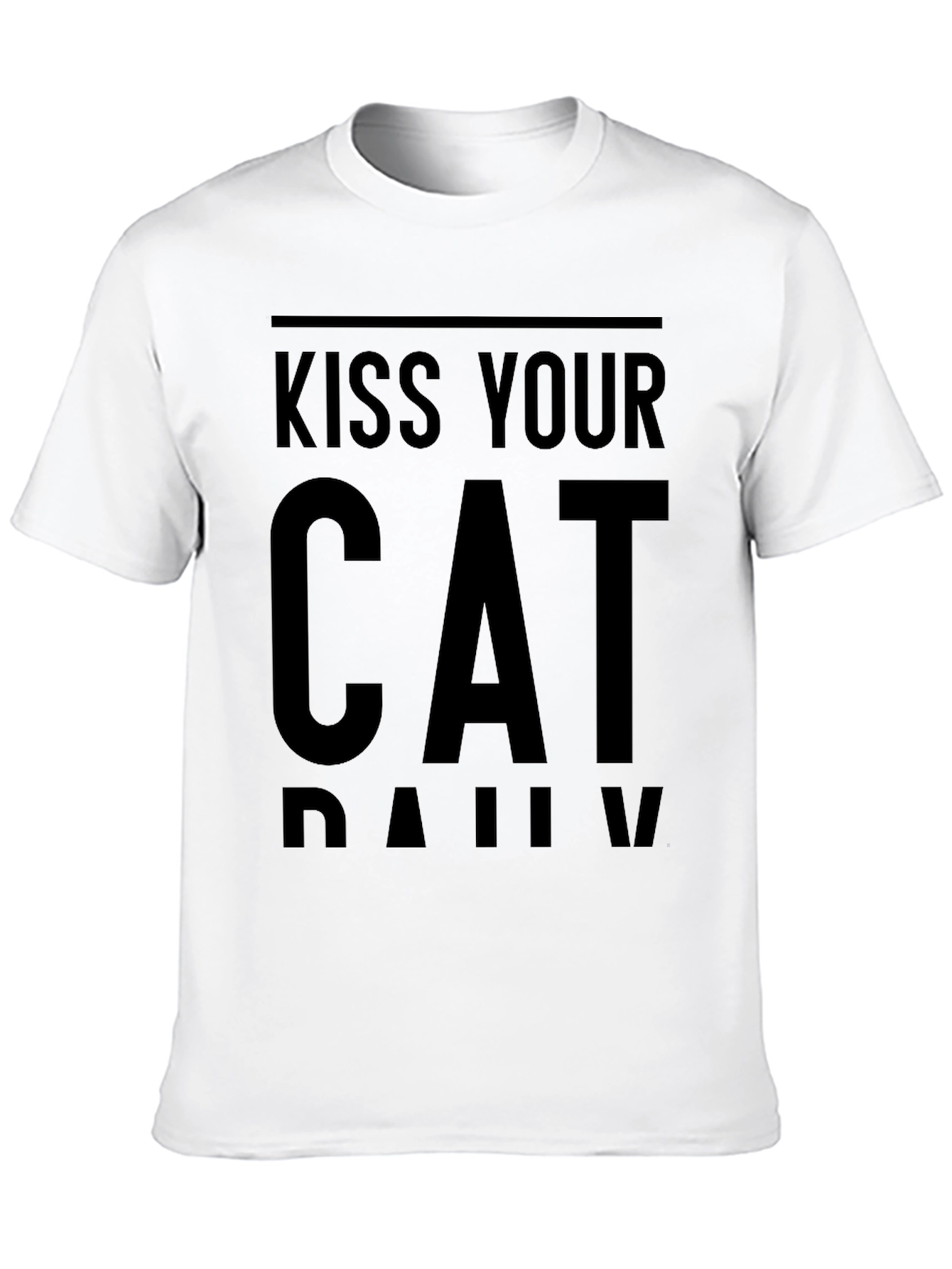 Black Kiss Your Cat Daily Black T-Shirt view 10
