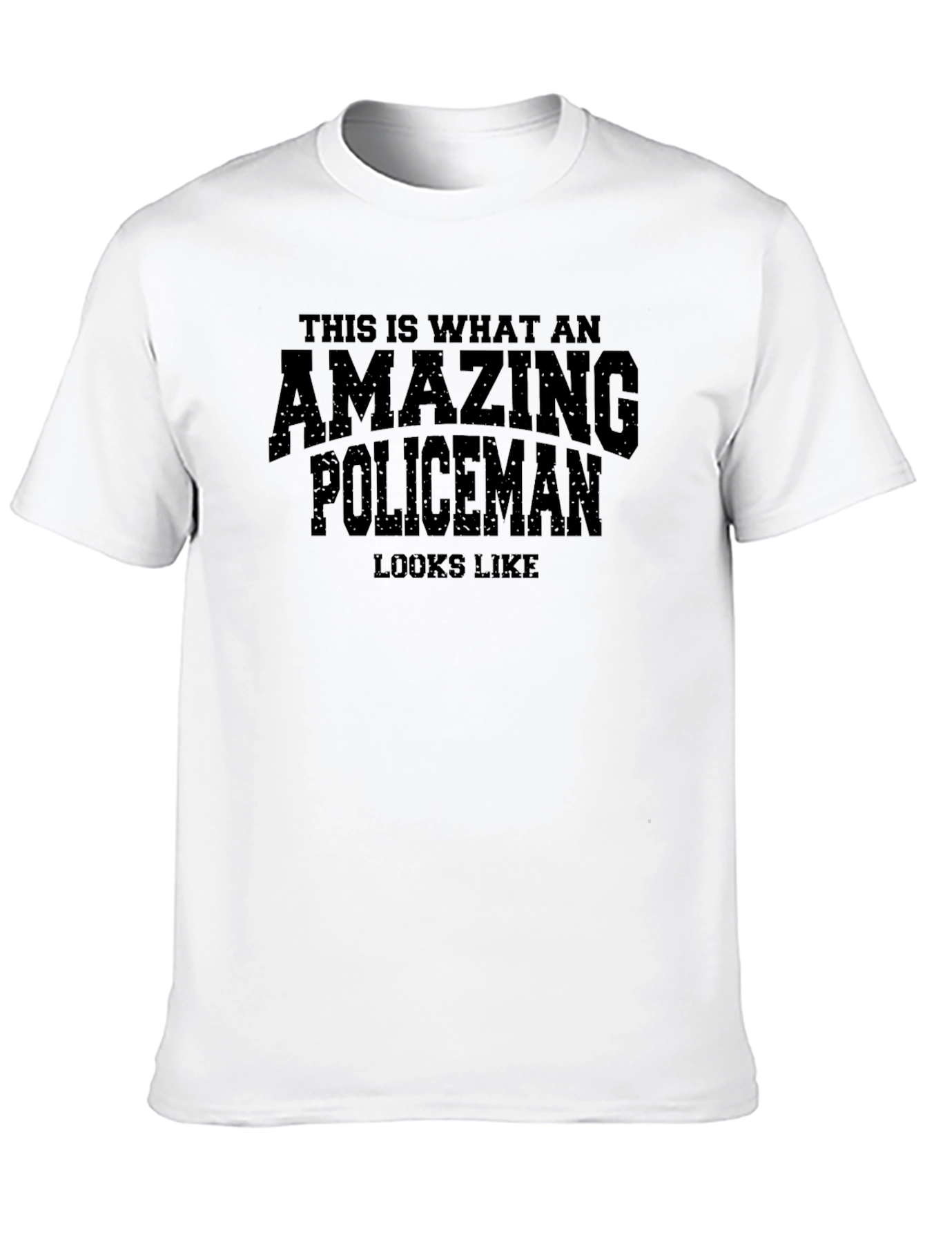 Black Amazing Policeman Graphic Tee - Black view 10